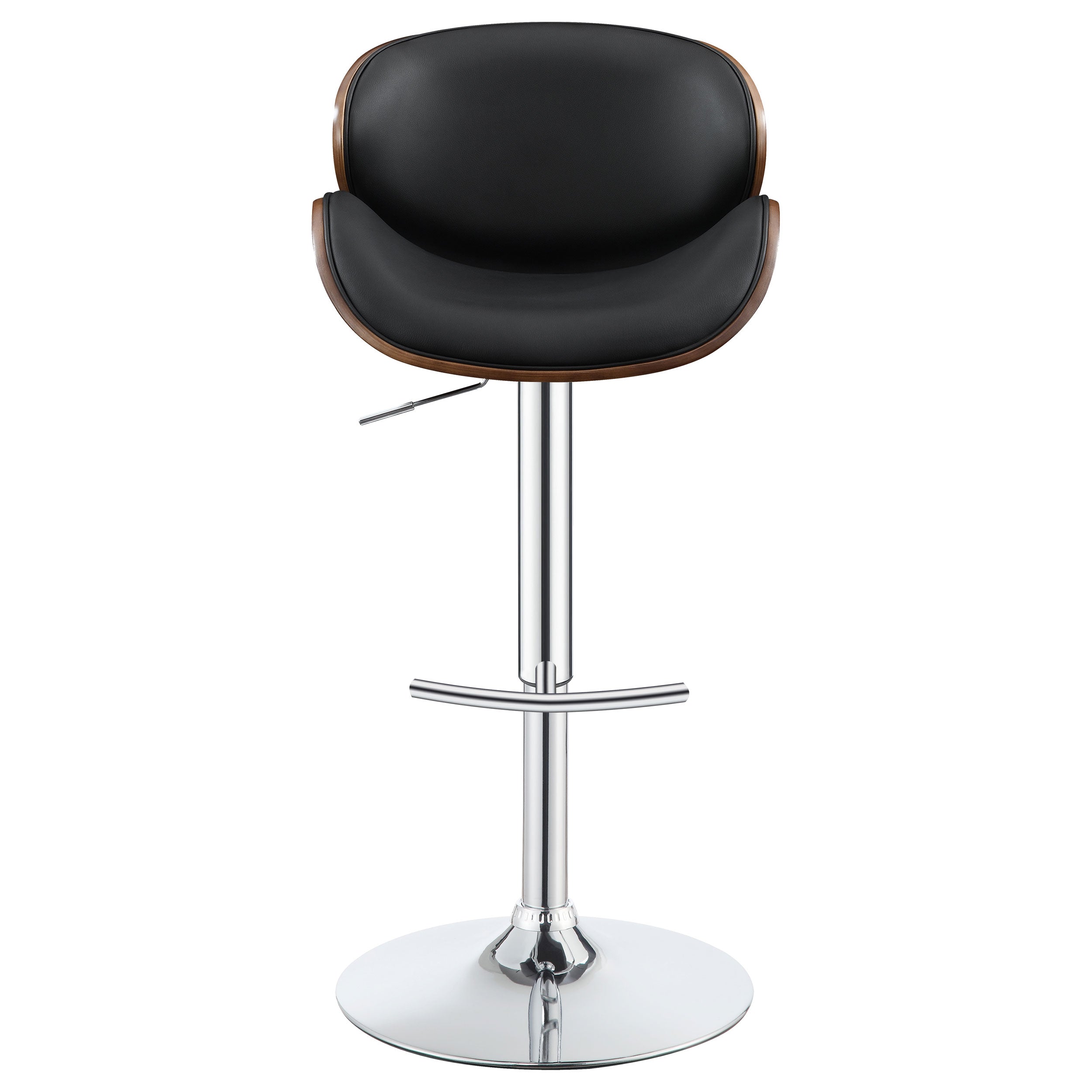 Harris Adjustable Bar Stool Black / Ecru and Chrome