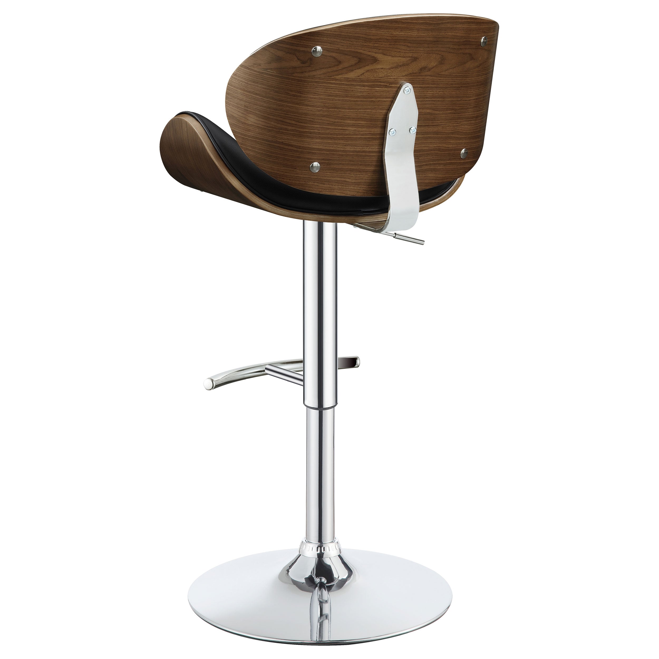 Harris Adjustable Bar Stool Black / Ecru and Chrome