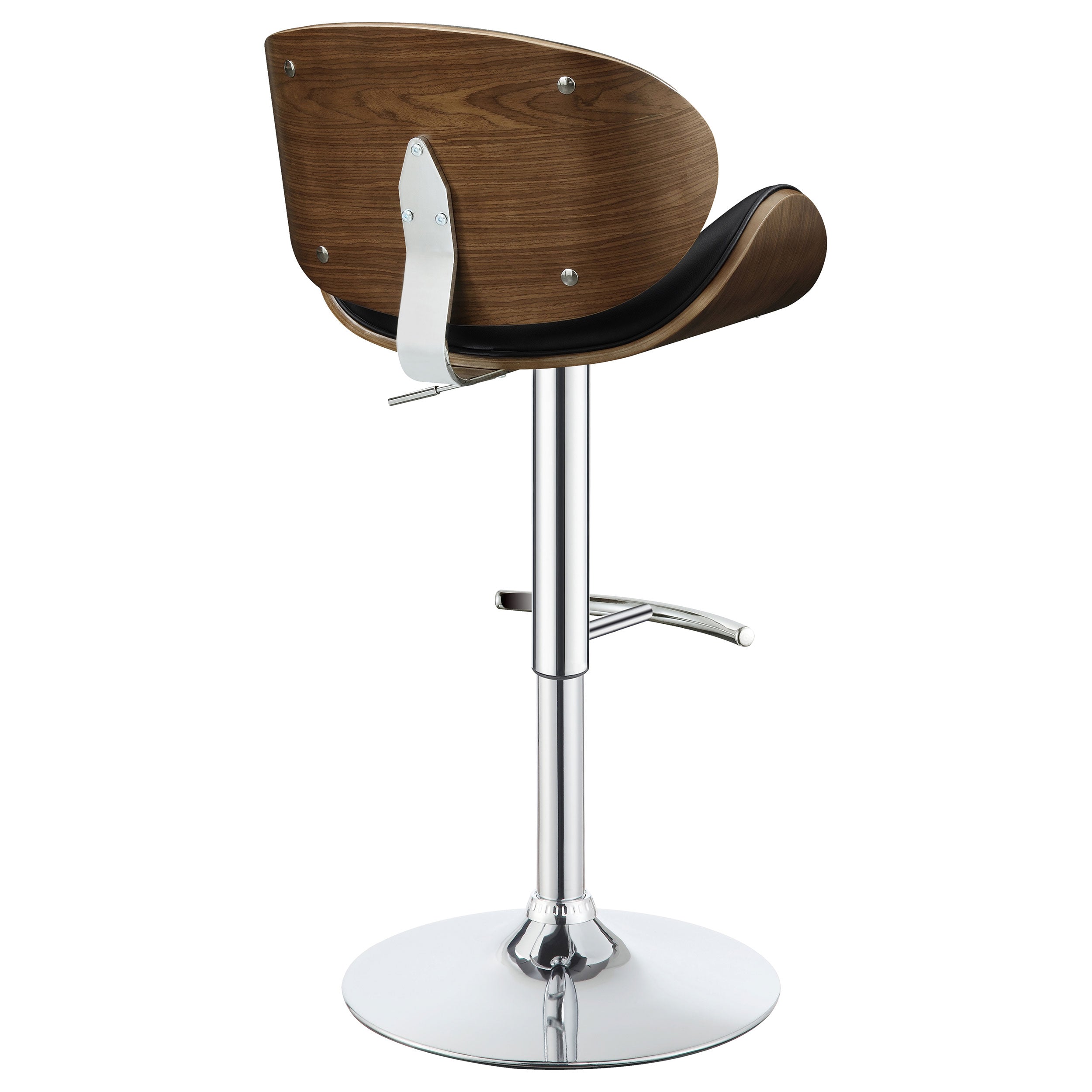 Harris Adjustable Bar Stool Black / Ecru and Chrome