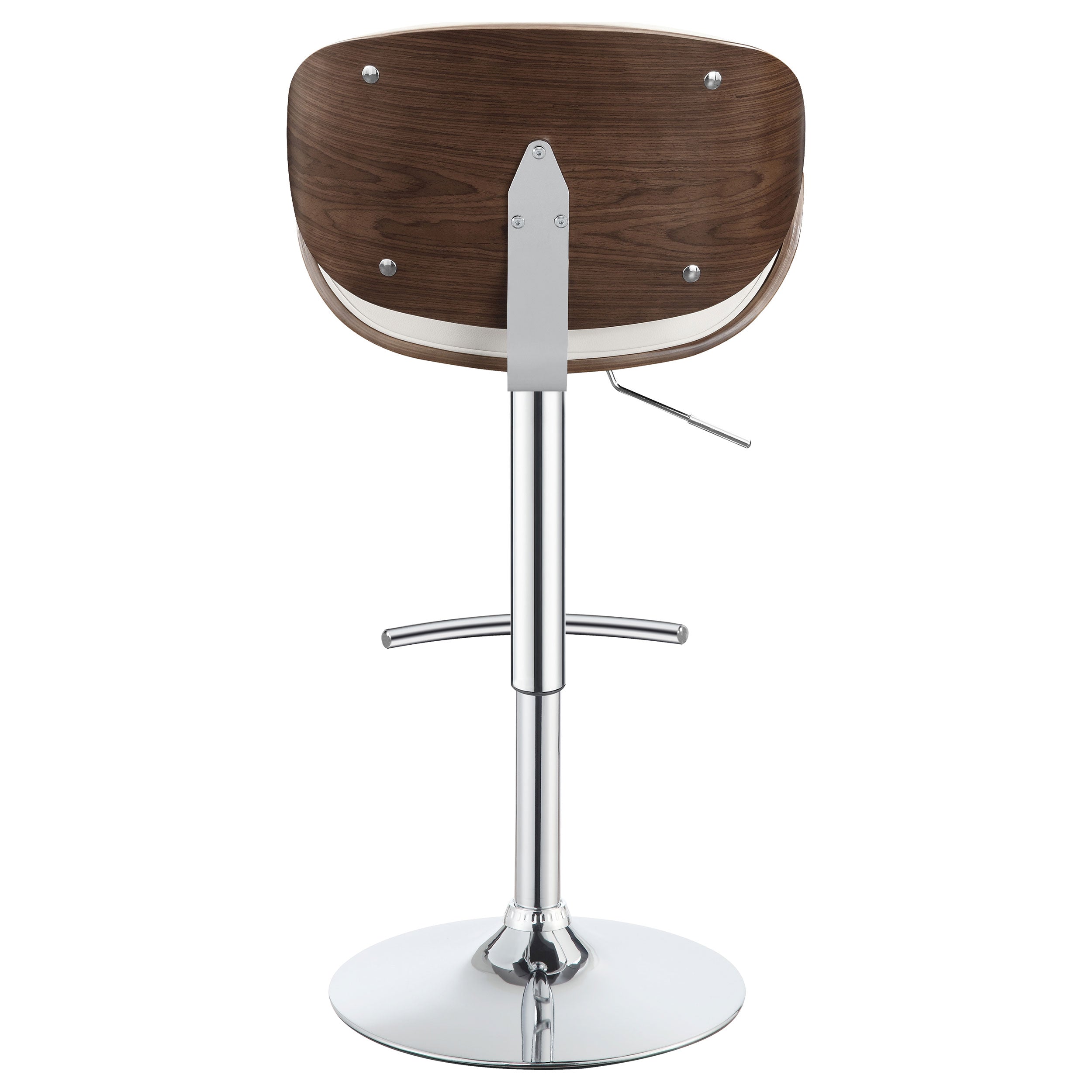 Harris Adjustable Bar Stool Black / Ecru and Chrome