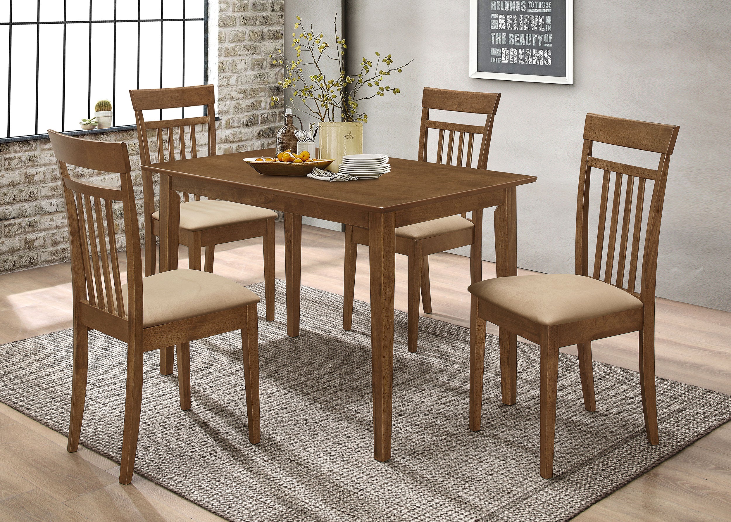 Robbie  47-inch Counter/Standard Height Dining Set Walnut