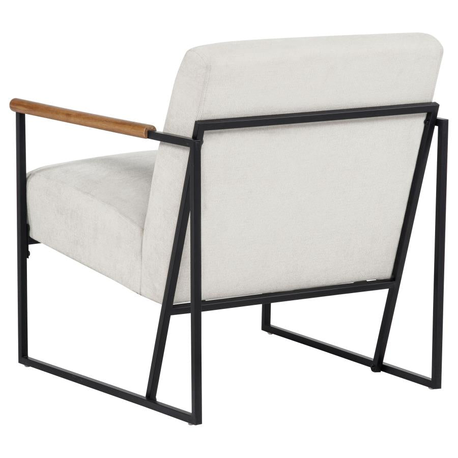 Metal Frame Accent Chair - Ivory