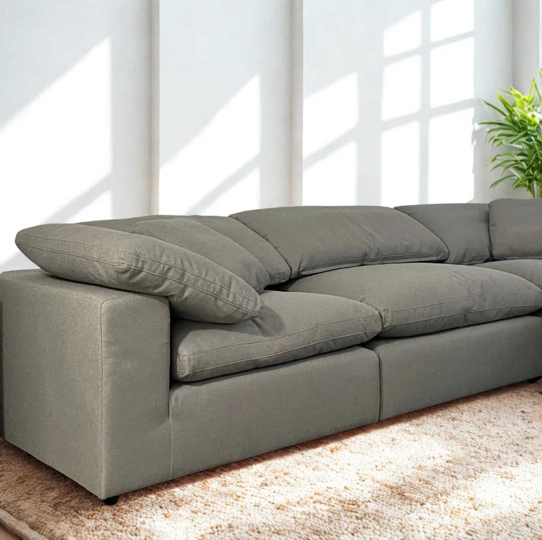 Luxe Dream Performance Bouclé Square Arm Cloud - Slate Grey