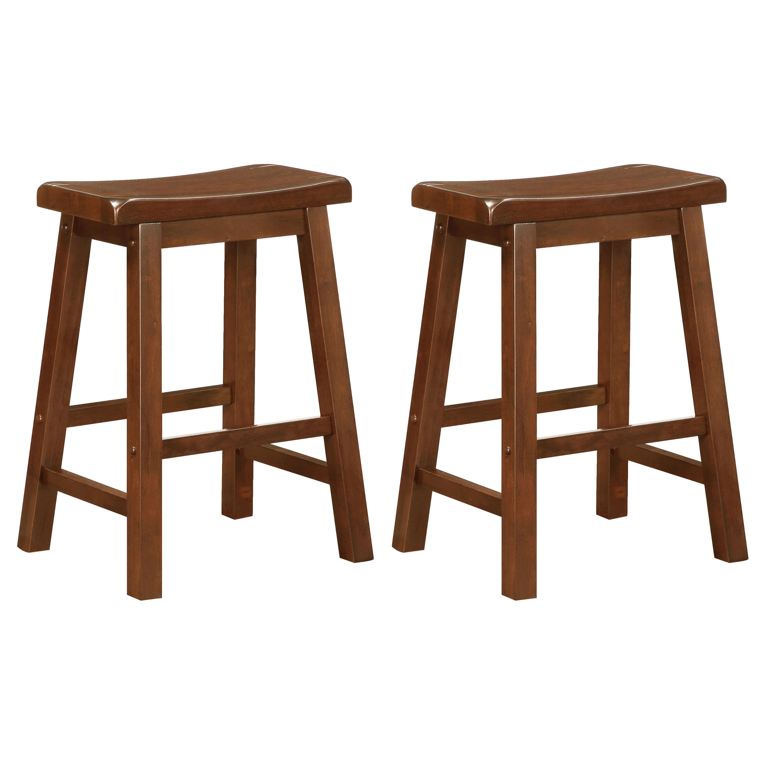 Durant Wood Backless Bar Stool Black (Set of 2)