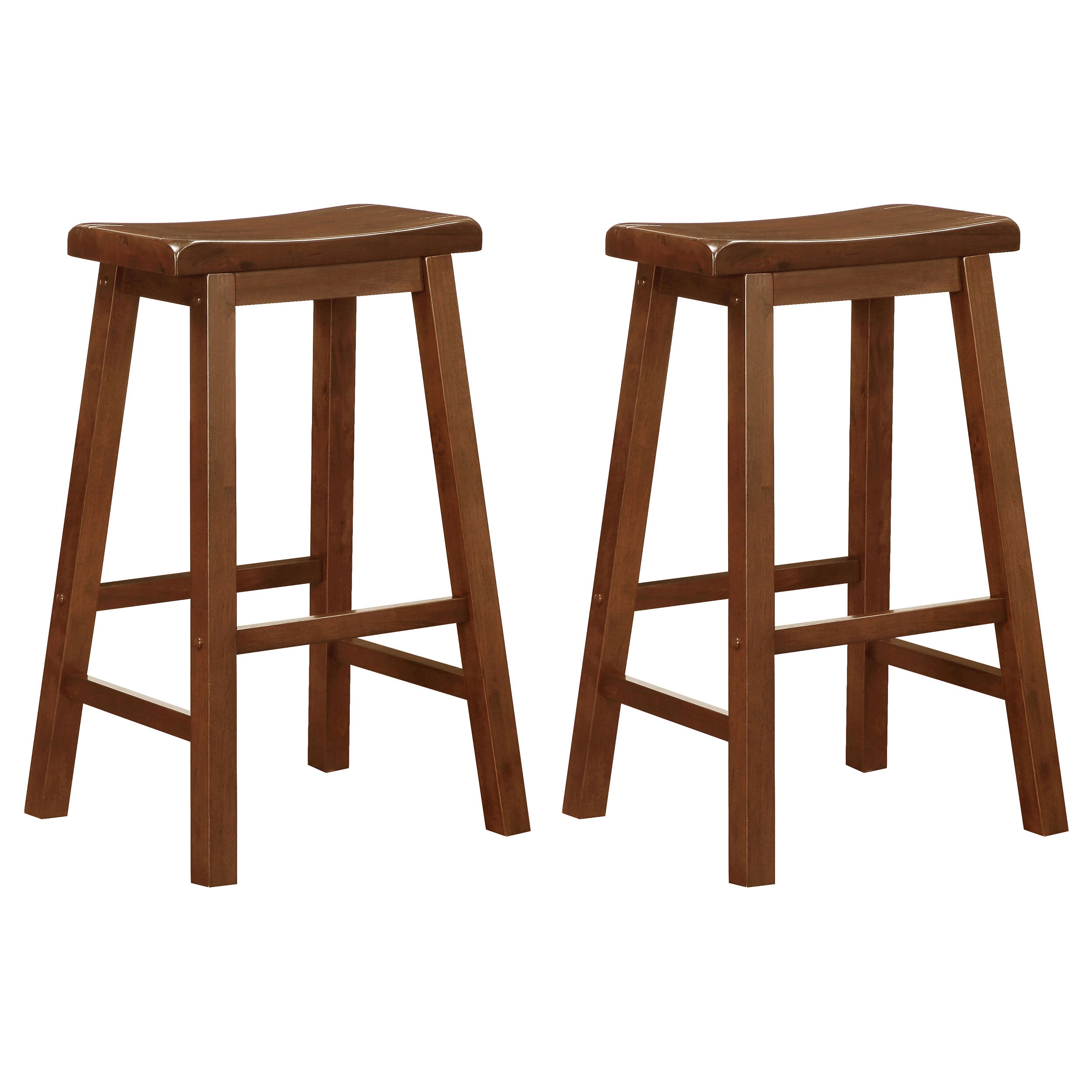Durant Wood Backless Bar Stool Black (Set of 2)
