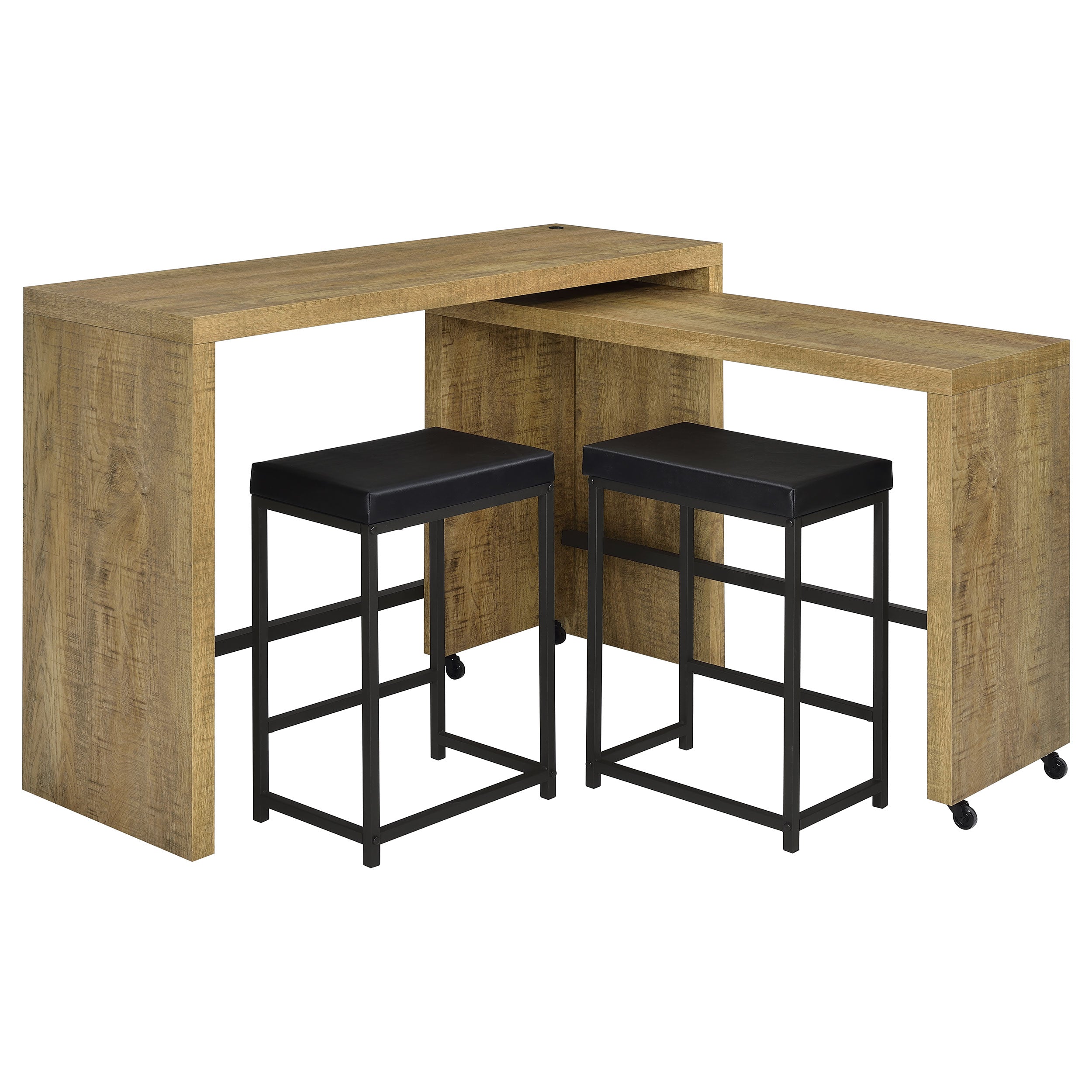 Davista Counter Height Table Set Mango Brown