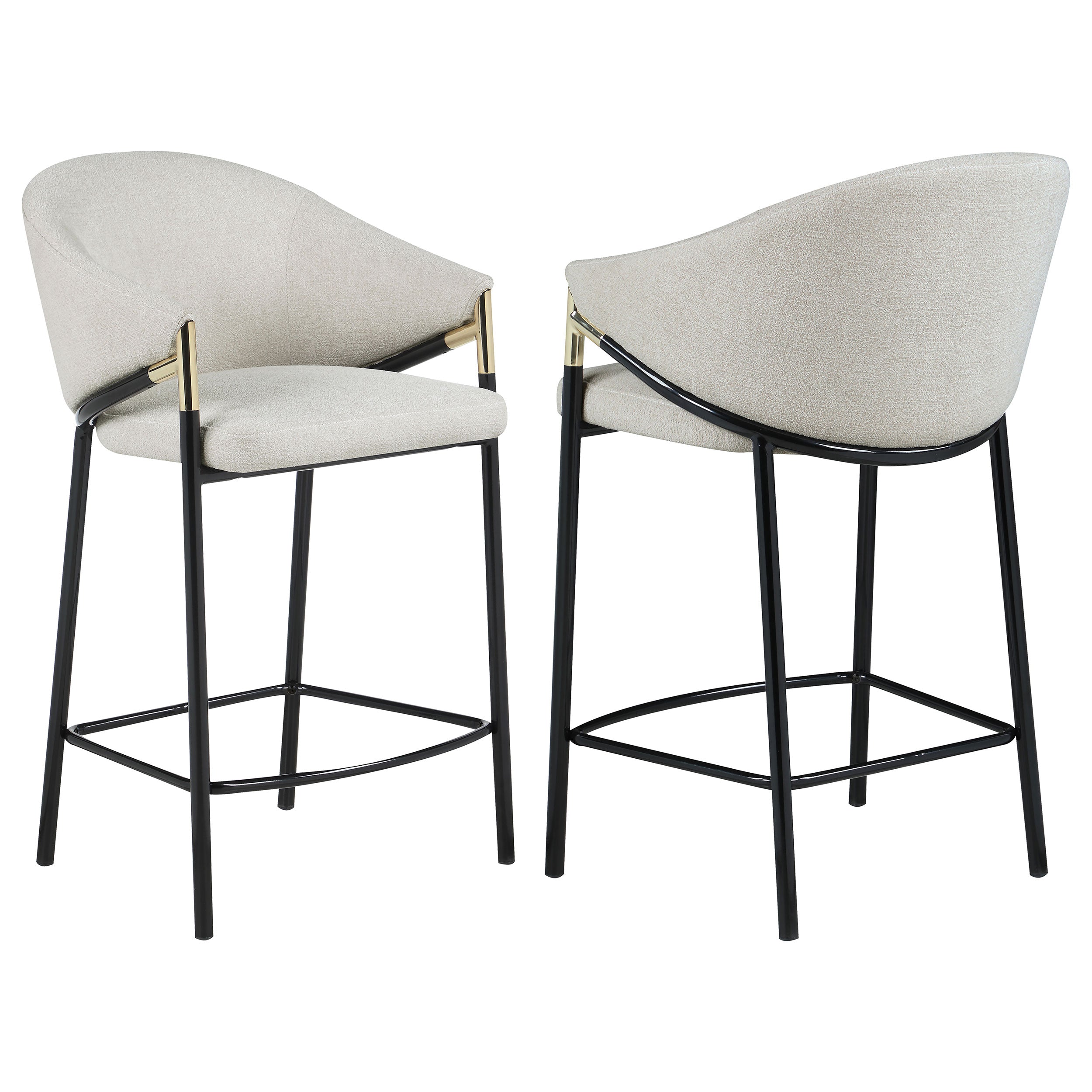 Chadwick Fabric Upholstered Bar Chair Beige (Set of 2)
