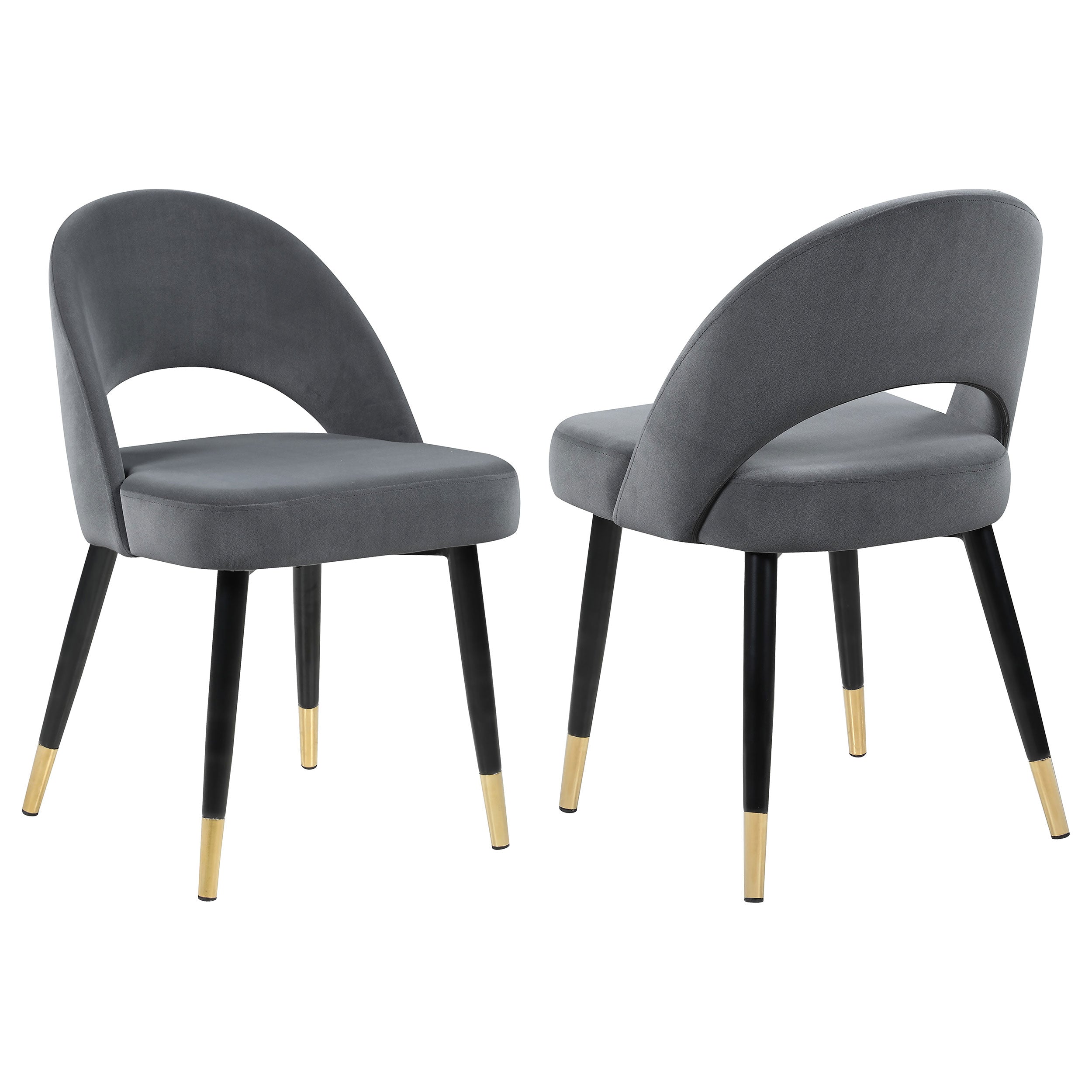 Lindsey Upholstered Dining Side Chair Black (Set of 2)