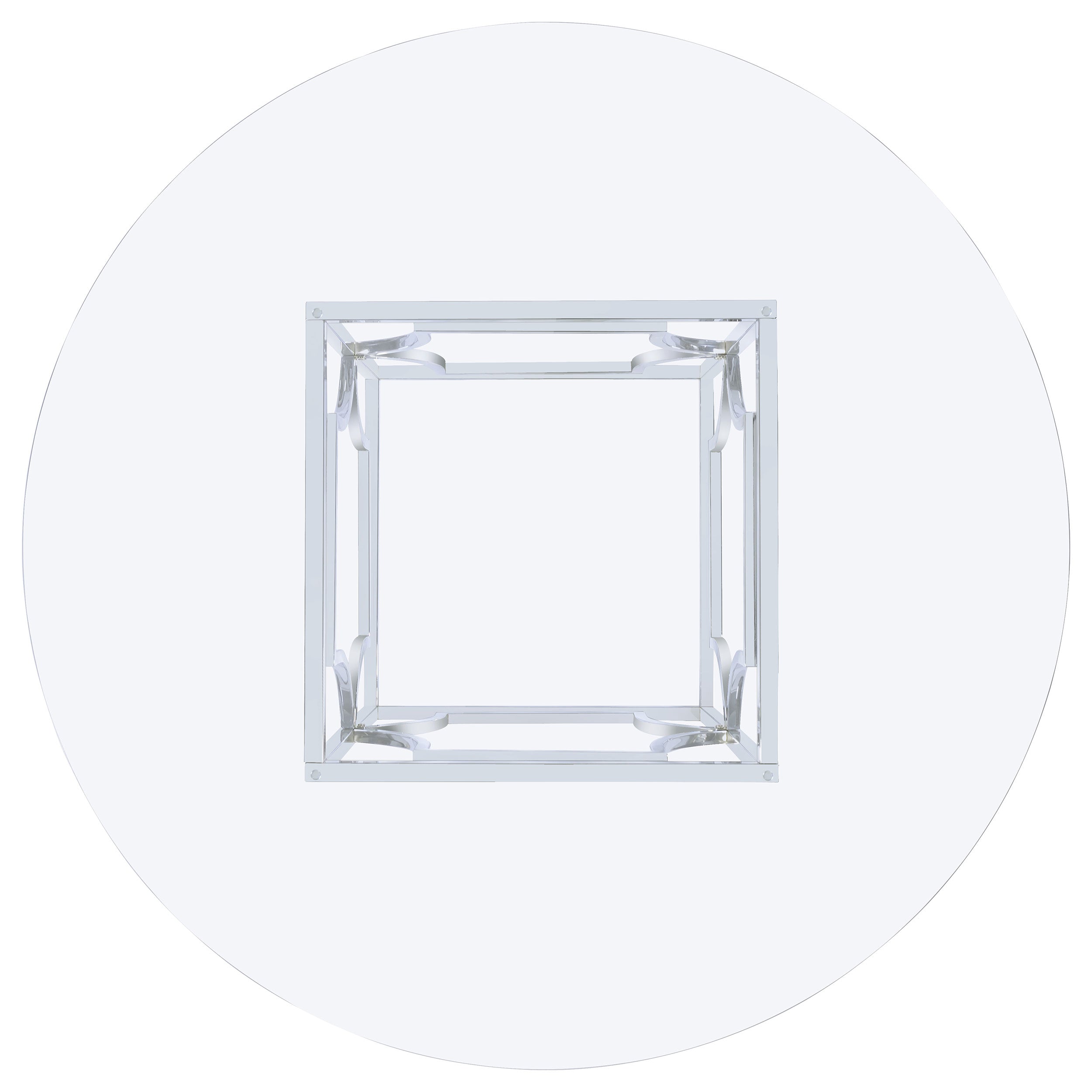 Starlight Round 54-inch Glass Top Metal Dining Table Brass