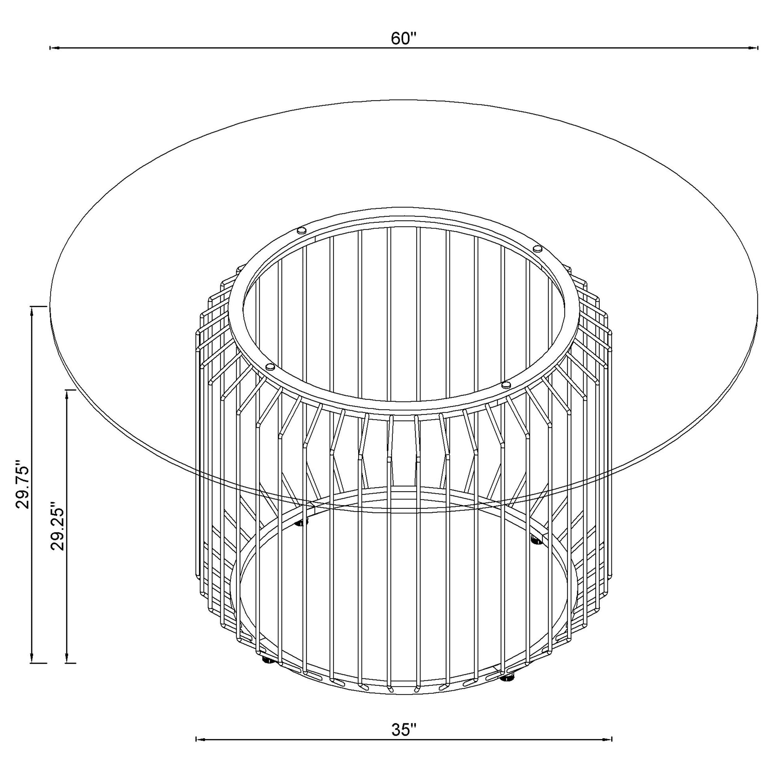 Veena  Round Glass Top Dining Table Set Chrome