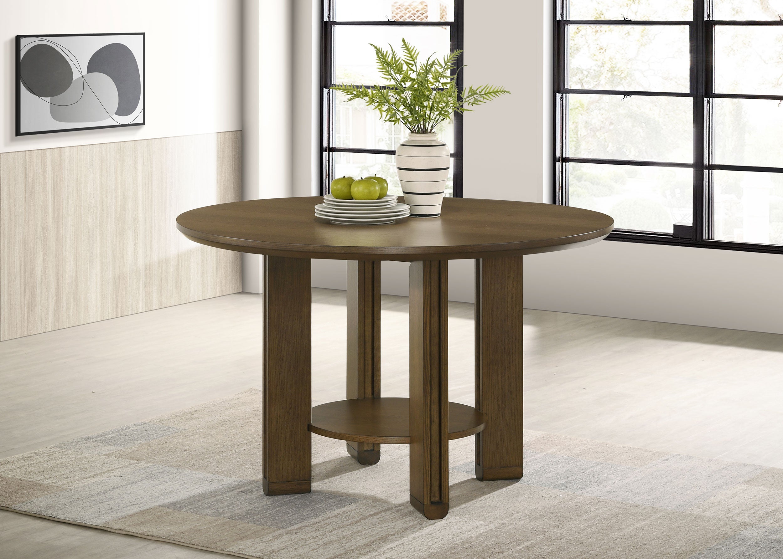 Ottowa 47-inch Round Dining Table Brown