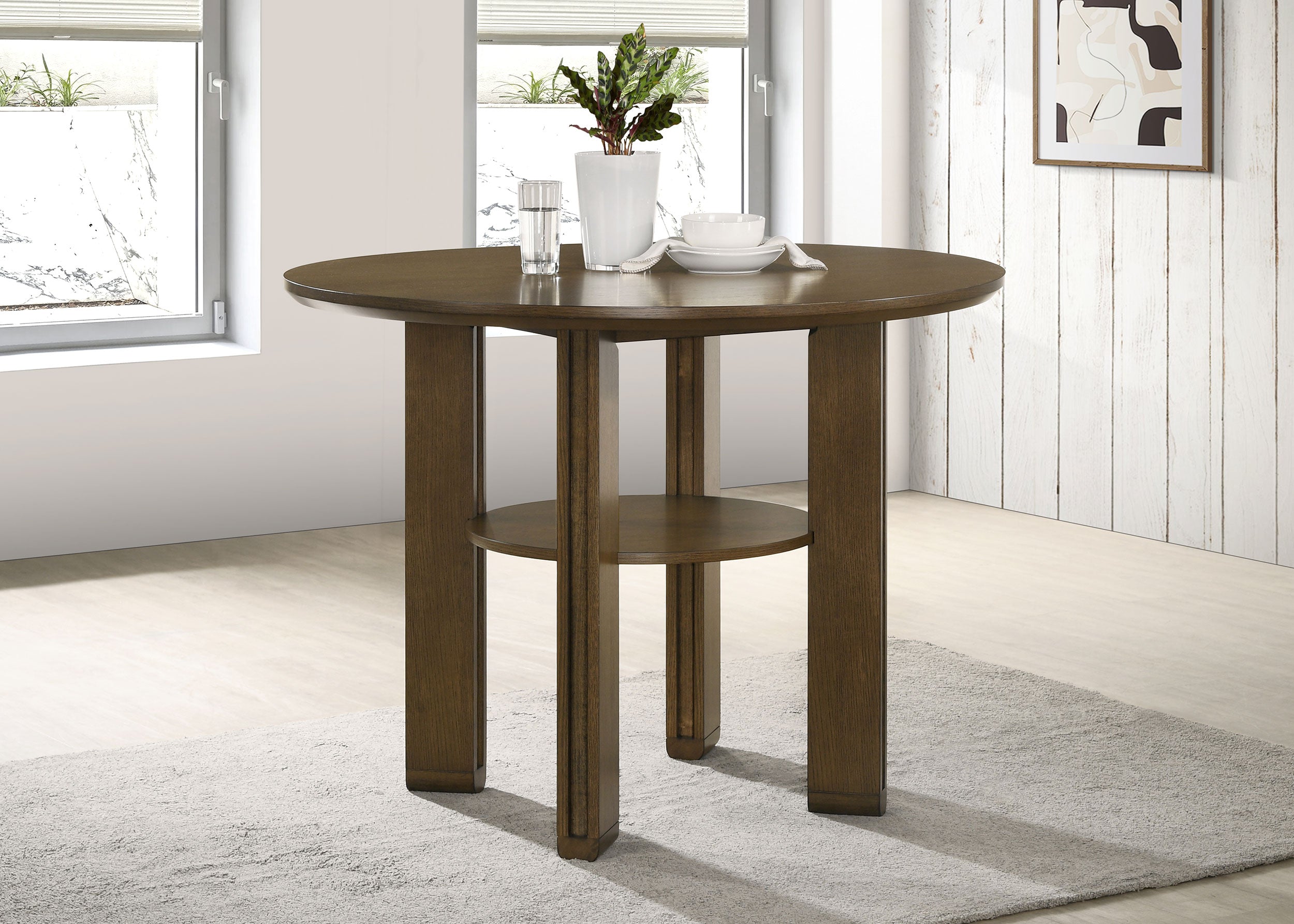 Ottowa 47-inch Round Dining Table Brown