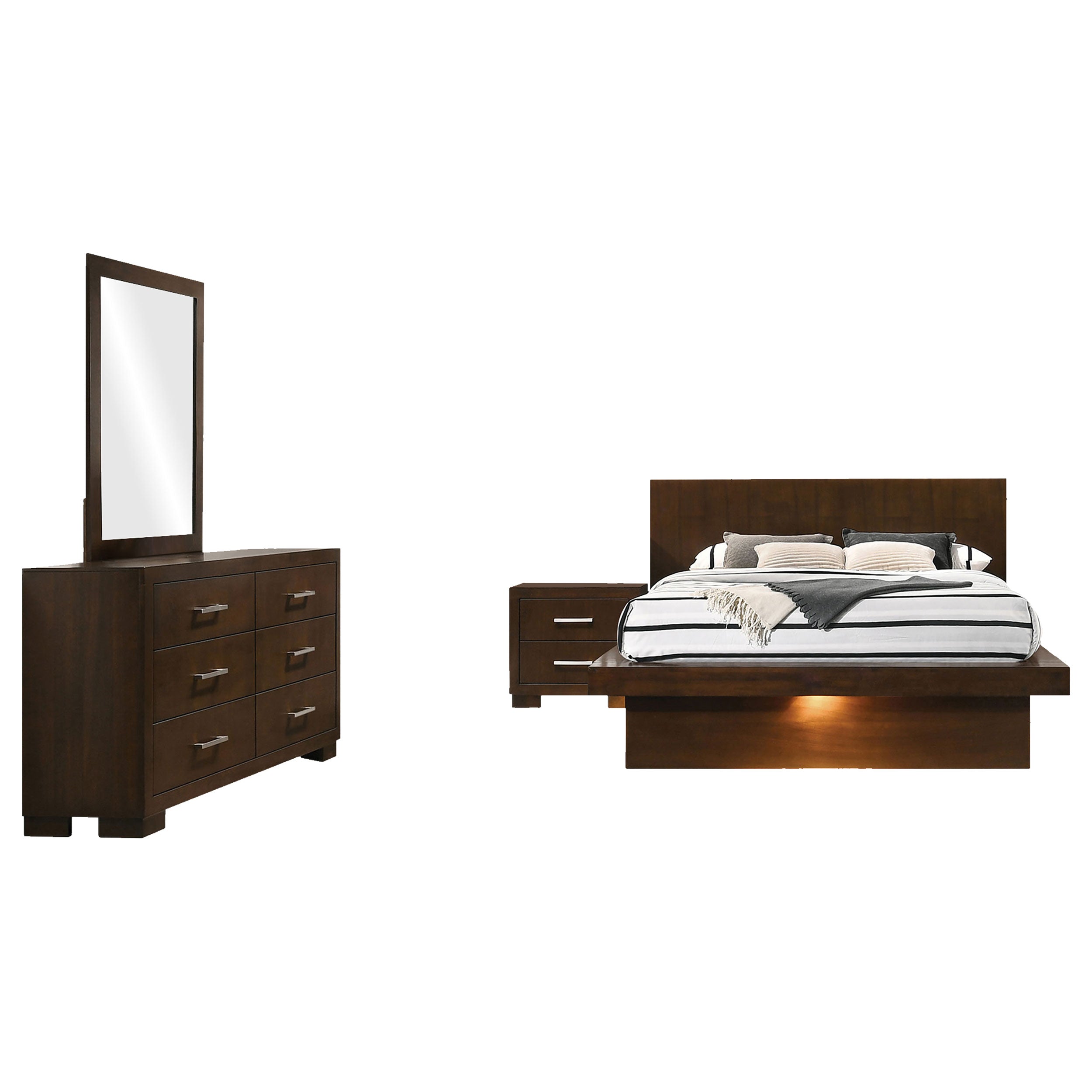 Jessica  California King Bedroom Set Cappuccino