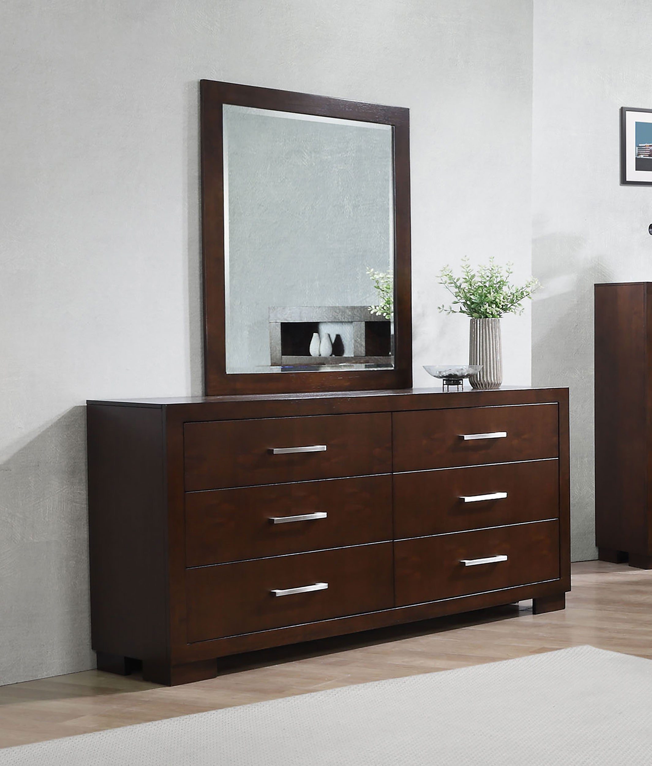 Jessica 6-drawer Dresser Cappuccino