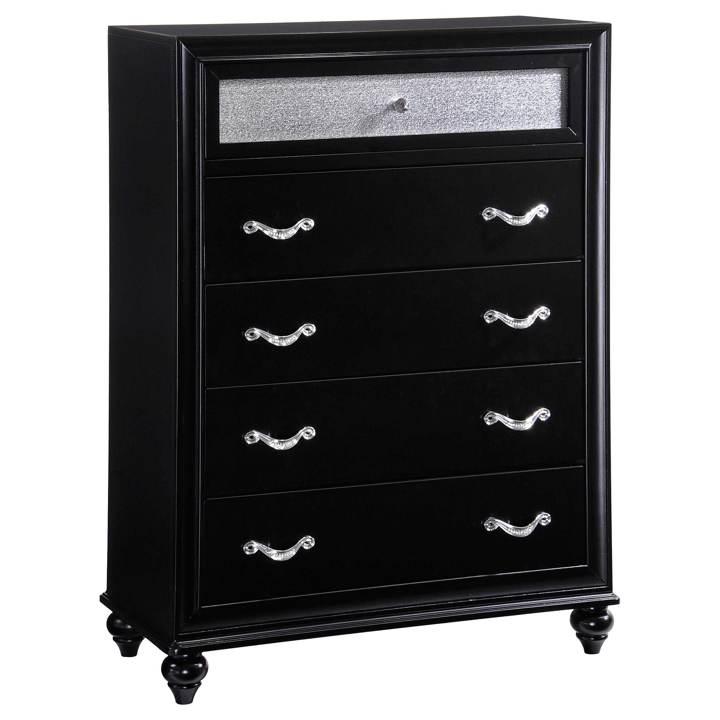 Barzini  California King Bedroom Set Black