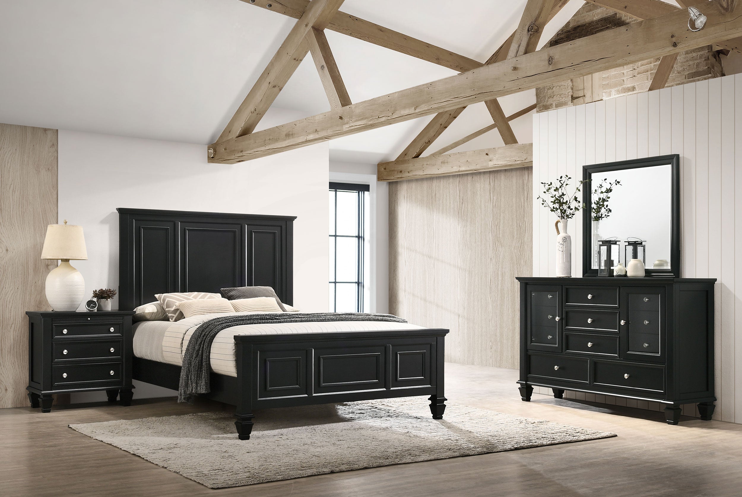 Sandy Beach California King Bedroom Set Black