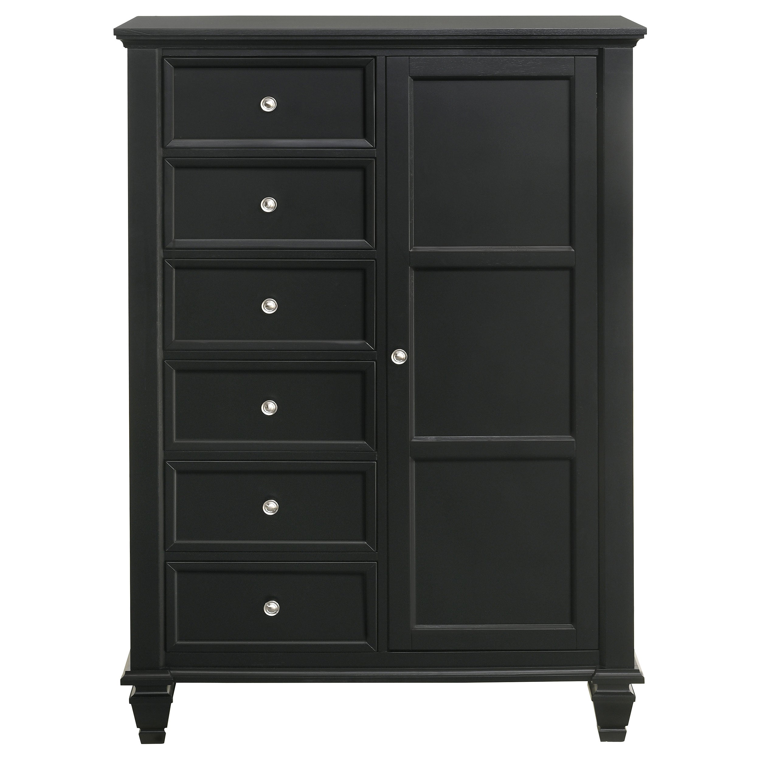 Sandy Beach 5-drawer Bedroom Chest Black