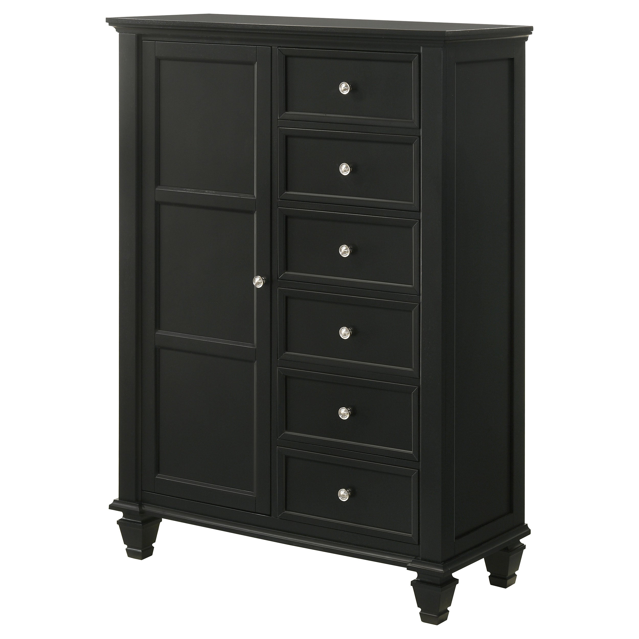 Sandy Beach 5-drawer Bedroom Chest Black
