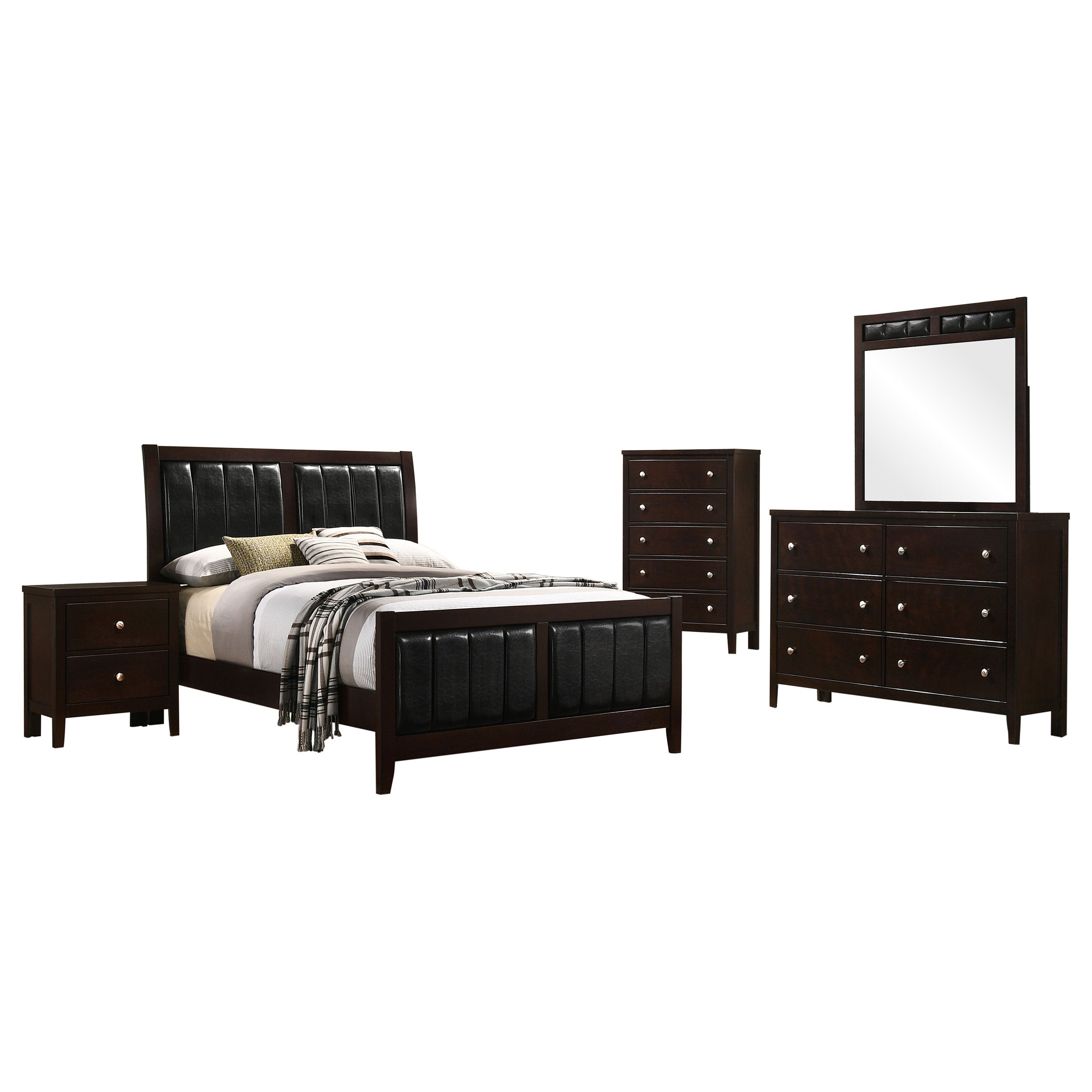 Carlton  California King Bedroom Set Cappuccino