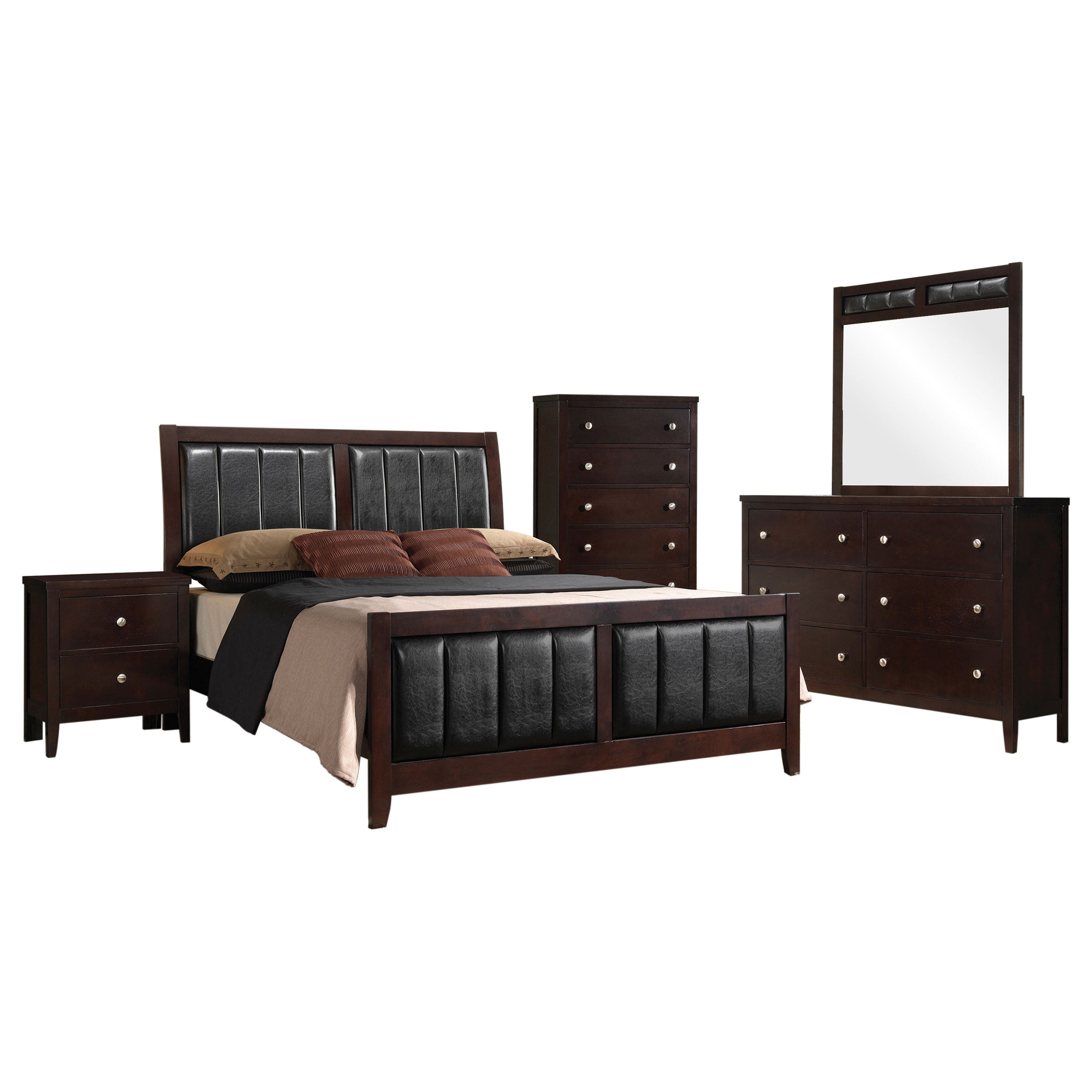 Carlton  California King Bedroom Set Cappuccino