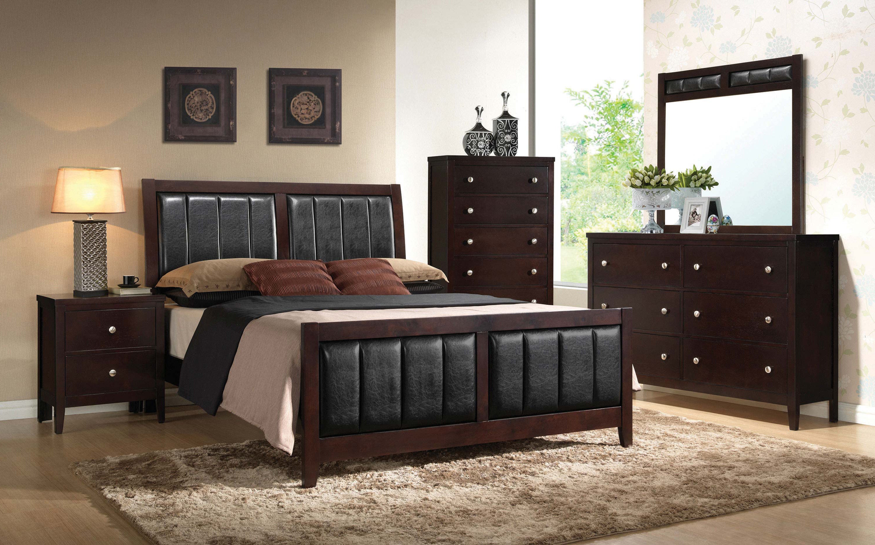 Carlton  California King Bedroom Set Cappuccino