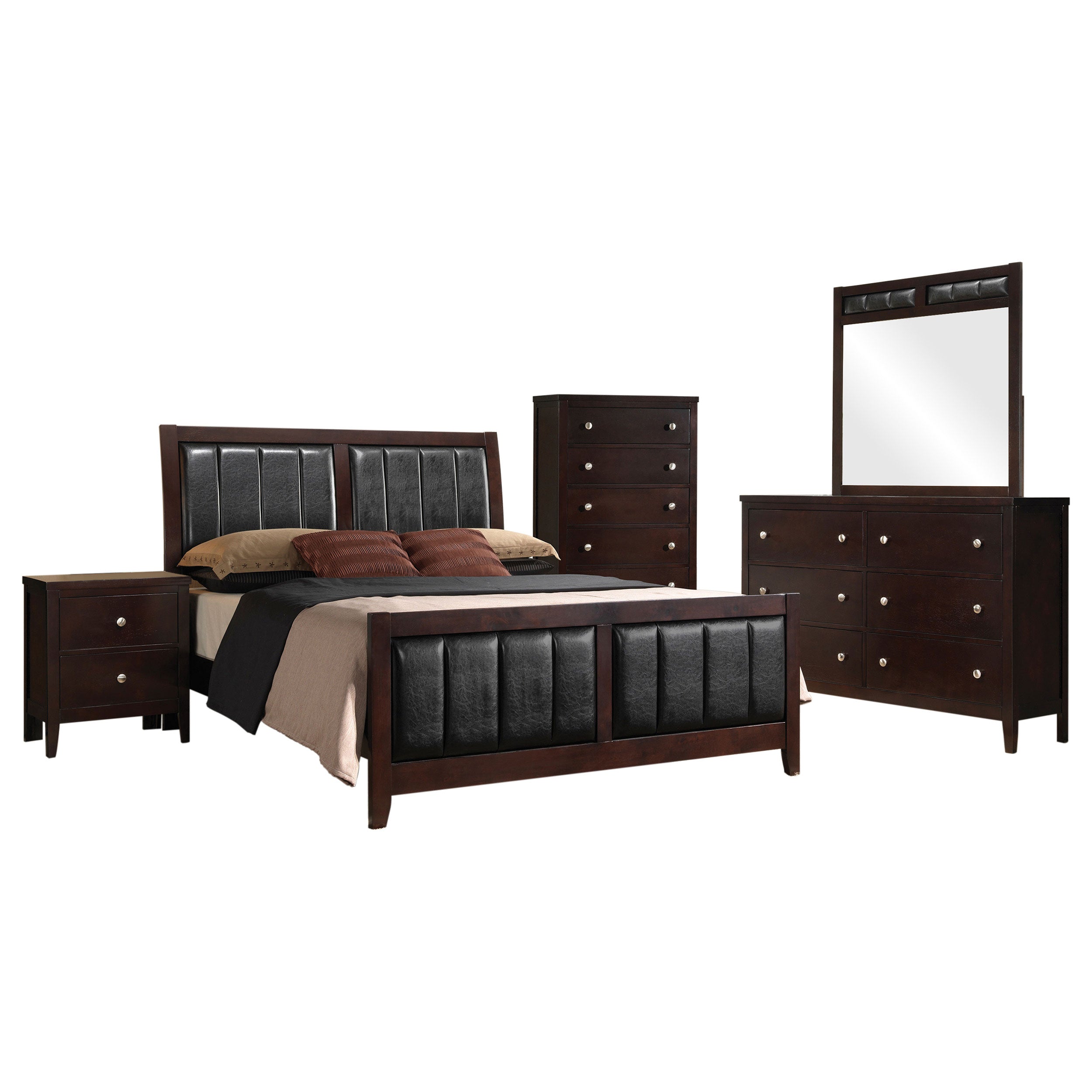 Carlton  California King Bedroom Set Cappuccino