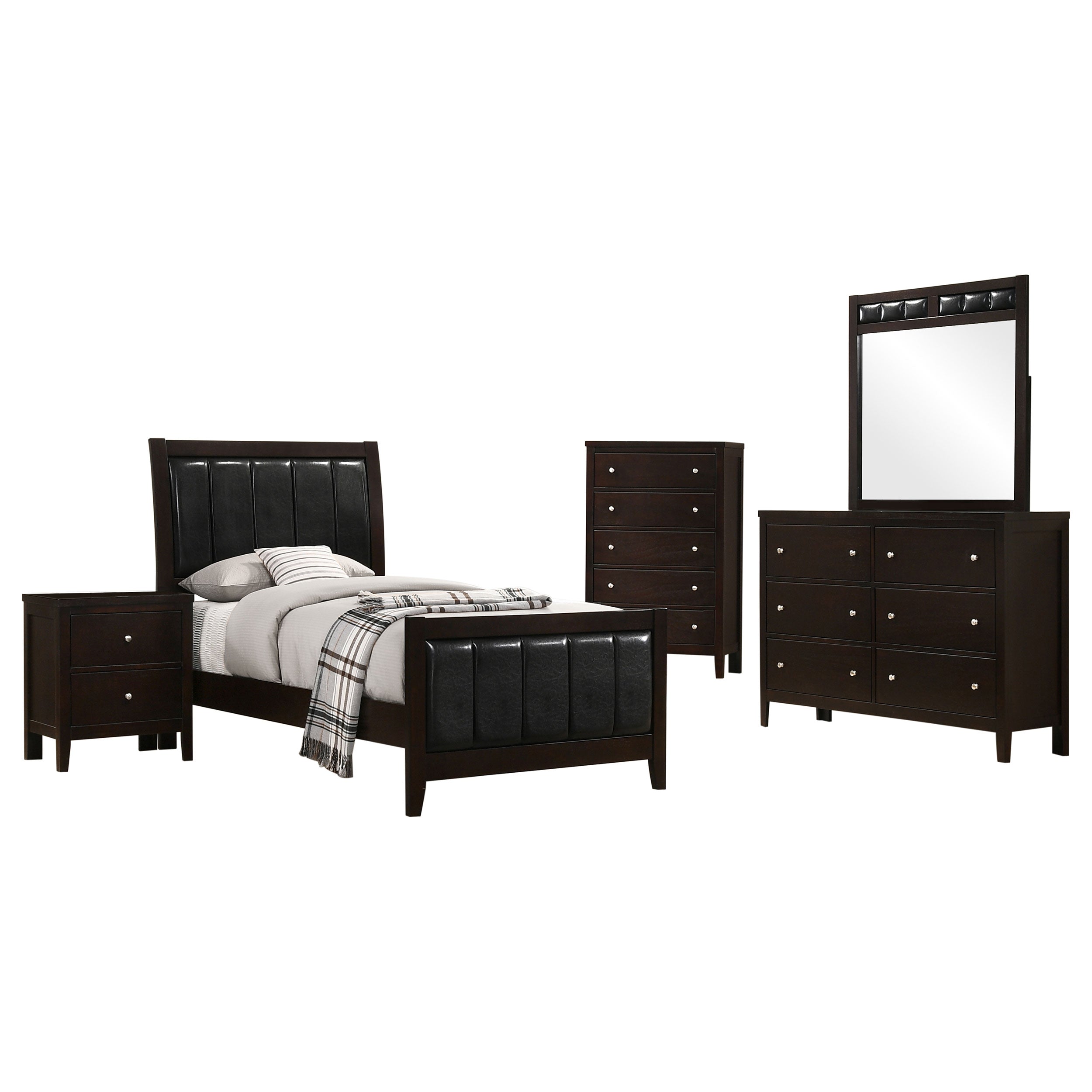 Carlton  California King Bedroom Set Cappuccino