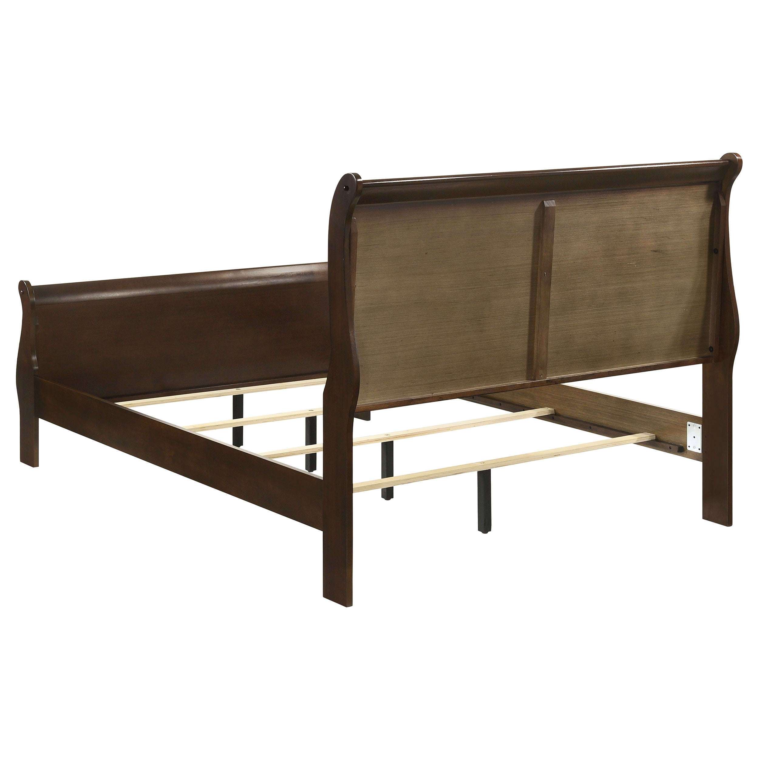 Louis Philippe 47-inch Sleigh Panel Bed White