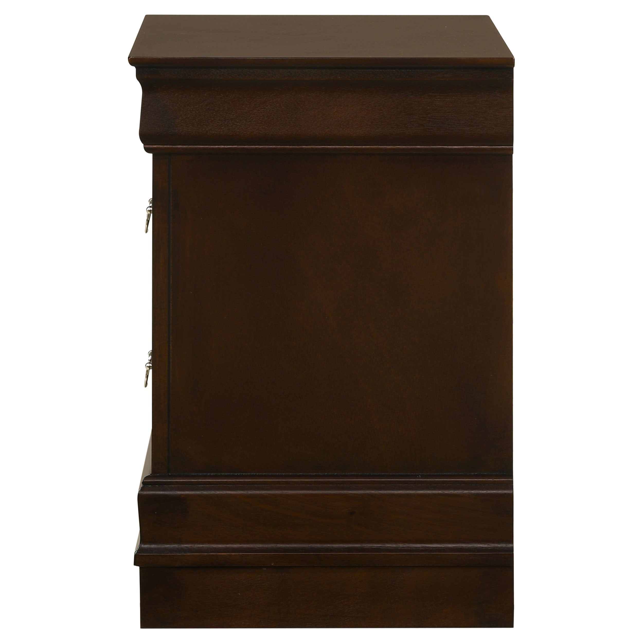 Louis Philippe 2-drawer Nightstand Bedside Table White