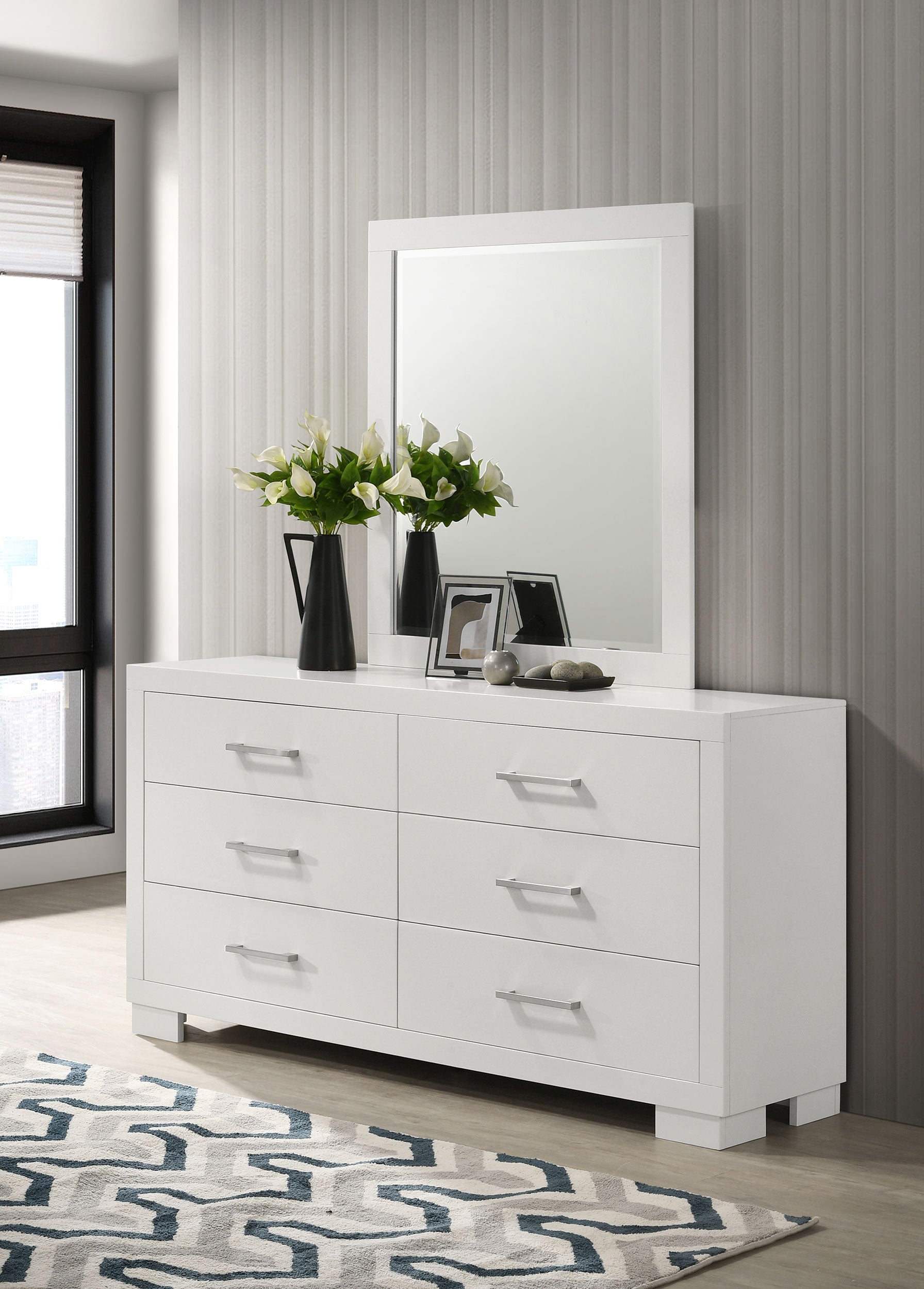 Jessica 6-drawer Dresser Cappuccino
