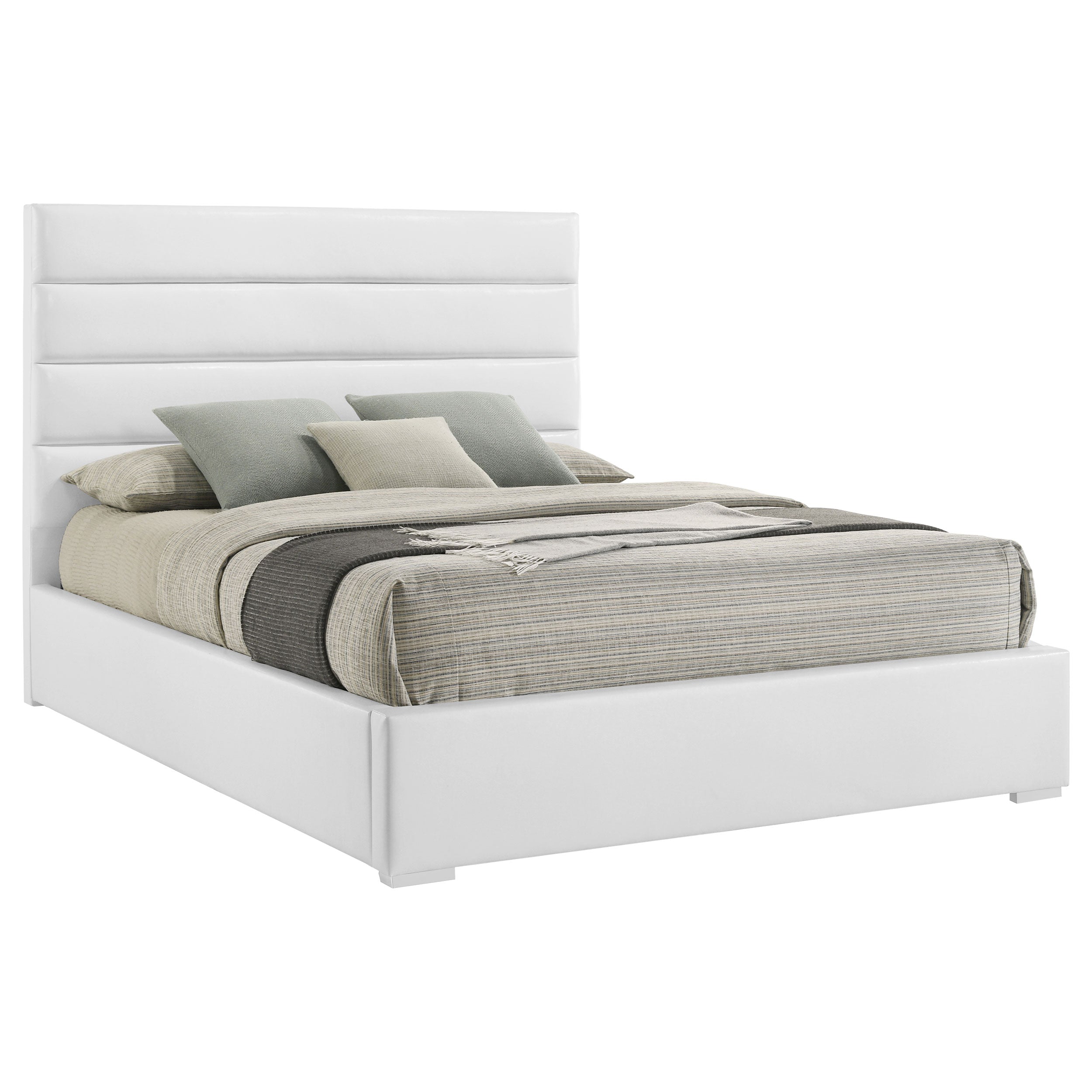 Felicity 53-inch Upholstered Platform Bed White