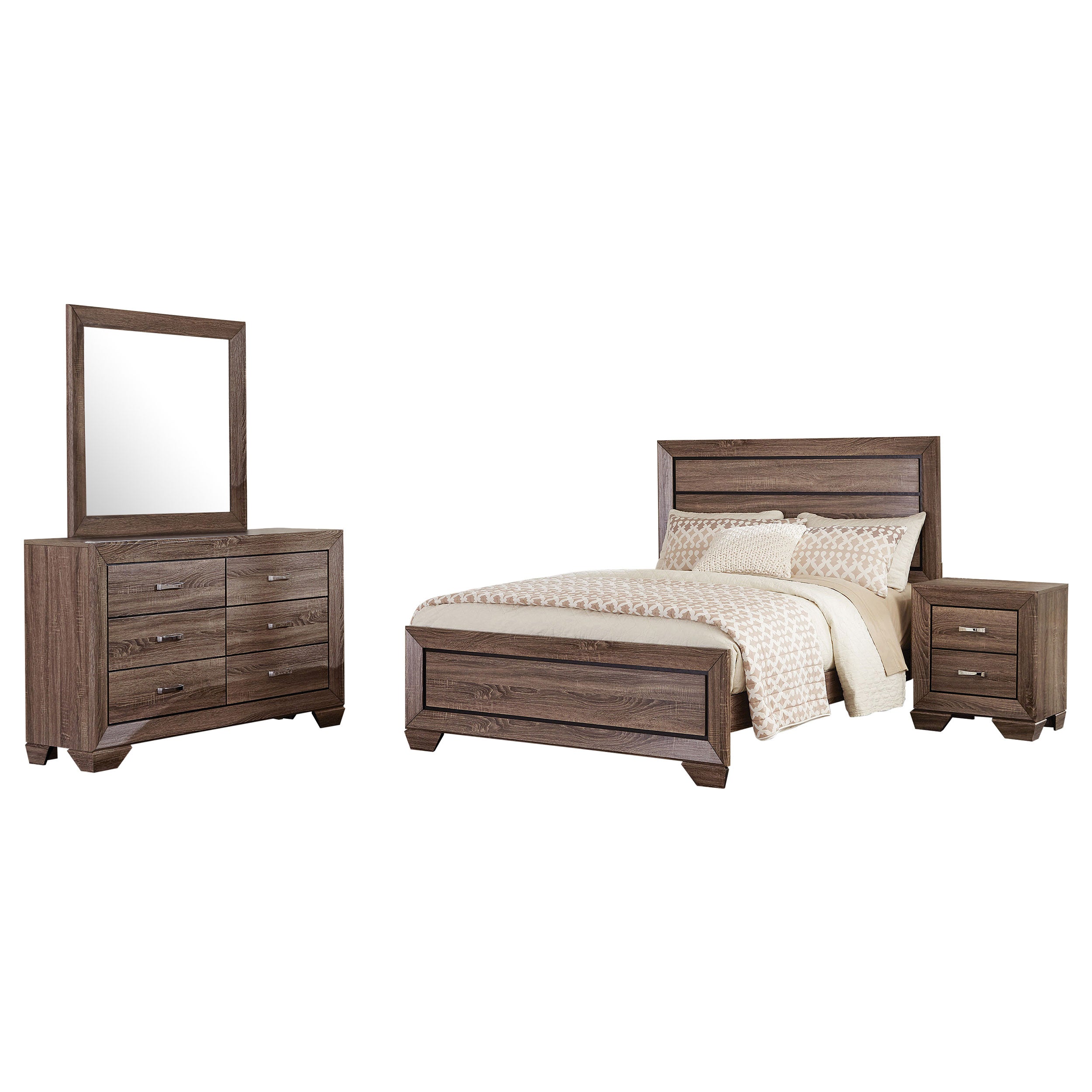 Kauffman  California King Bedroom Set Dark Cocoa