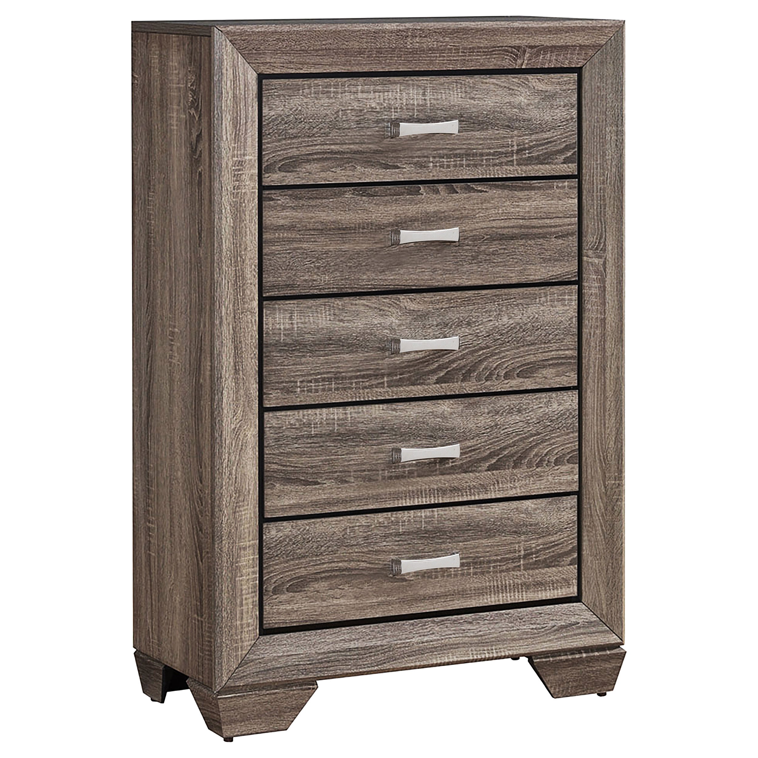 Kauffman 5-drawer Bedroom Chest Dark Cocoa