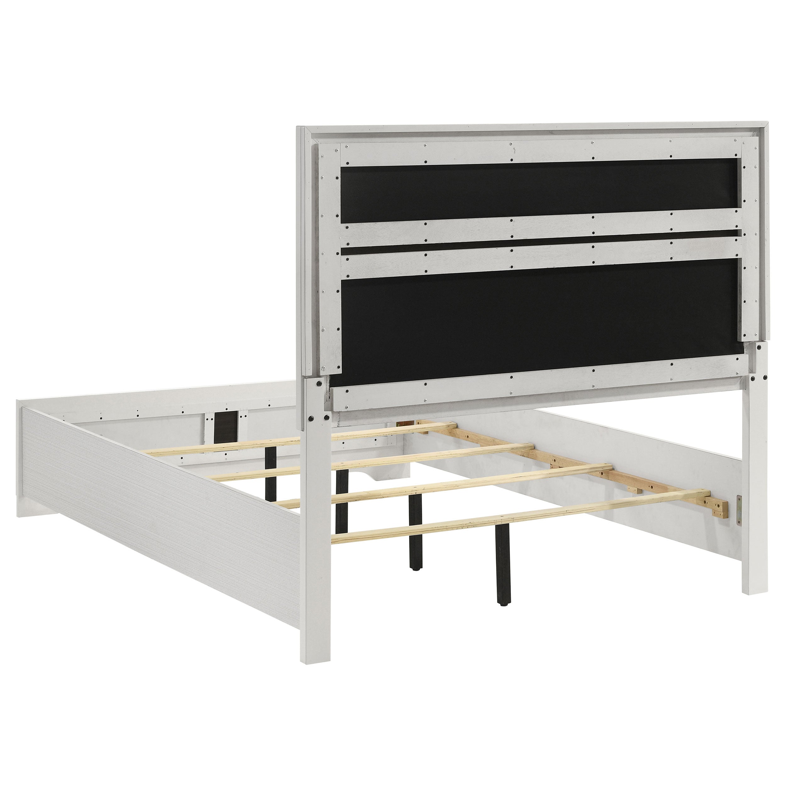 Miranda 51-inch Wood California King Storage Panel Bed Black