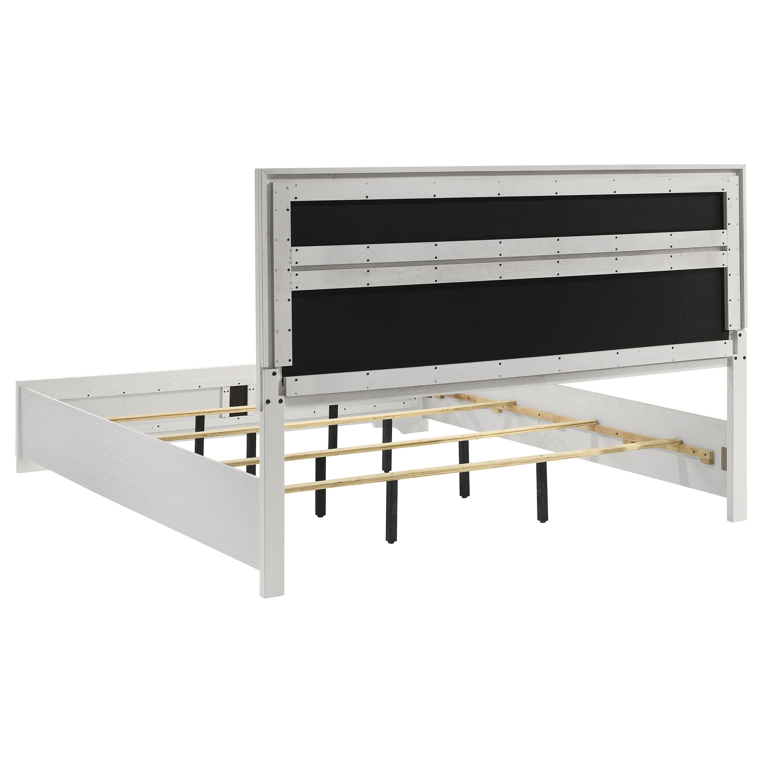 Miranda 51-inch Wood California King Storage Panel Bed Black