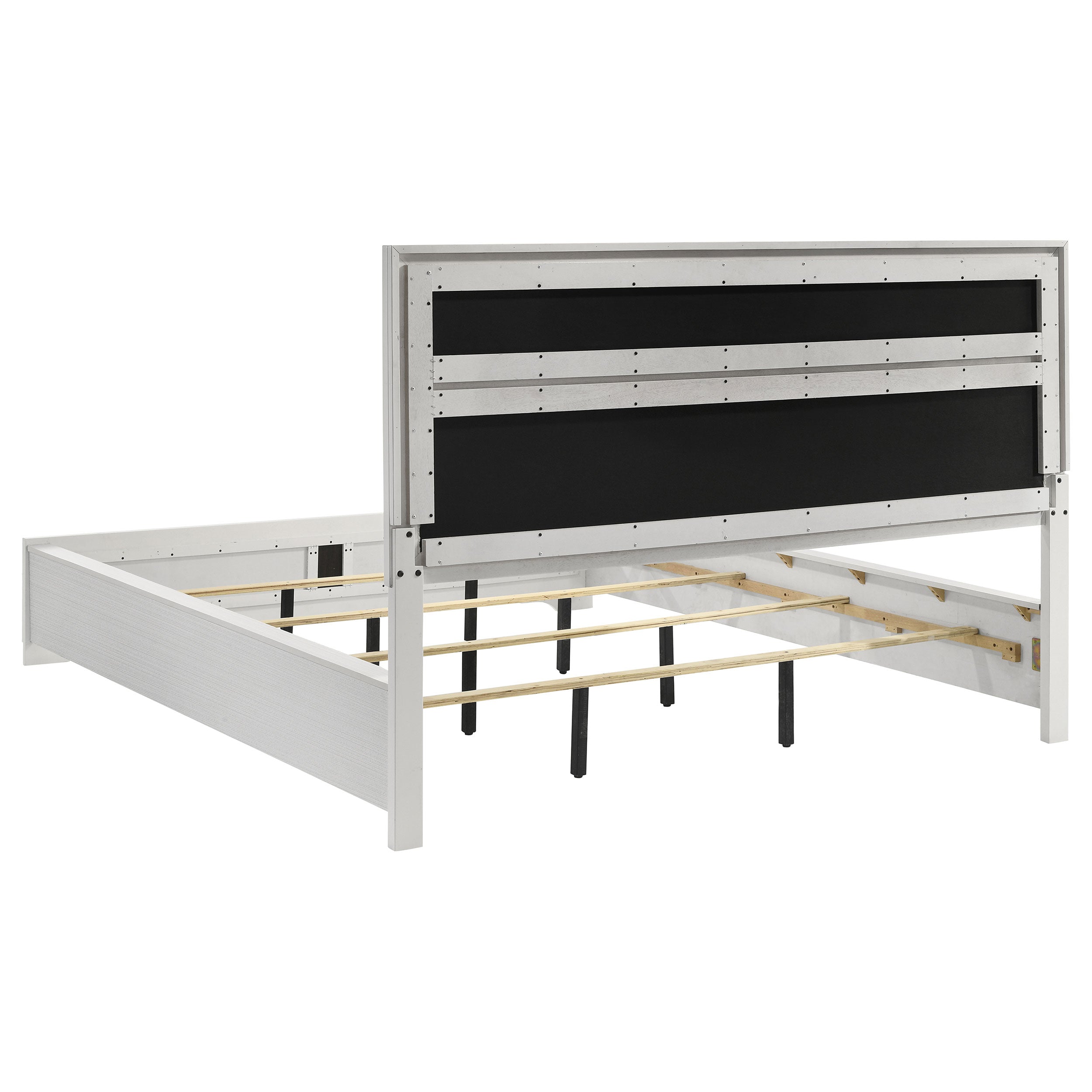 Miranda 51-inch Wood California King Storage Panel Bed Black