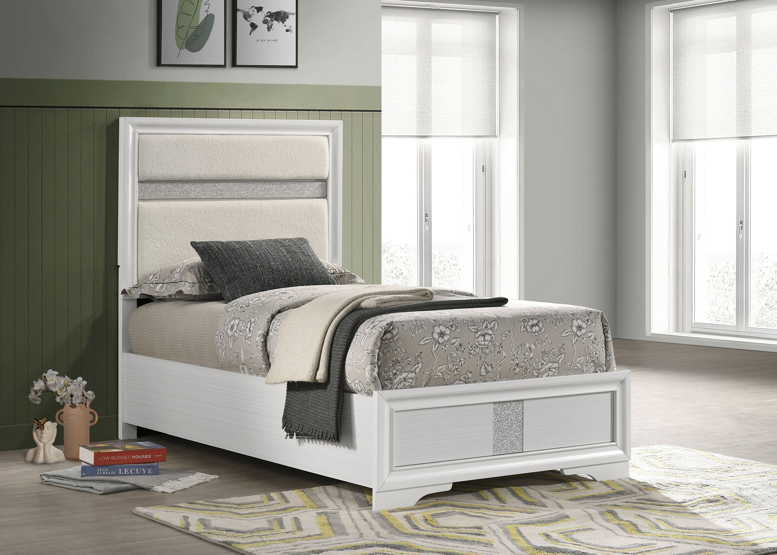 Miranda 51-inch Wood California King Storage Panel Bed Black