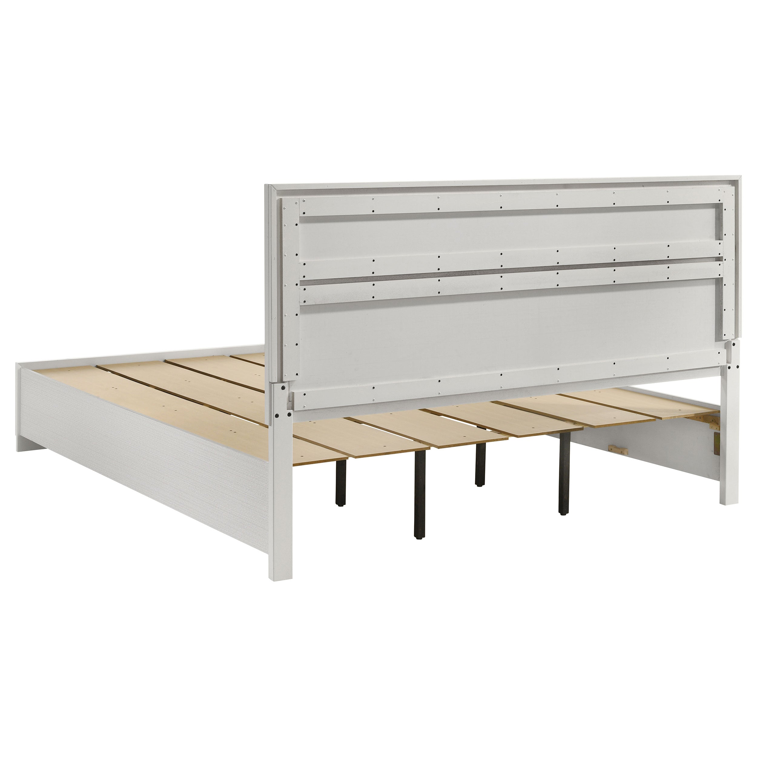 Miranda 51-inch Wood California King Storage Panel Bed Black