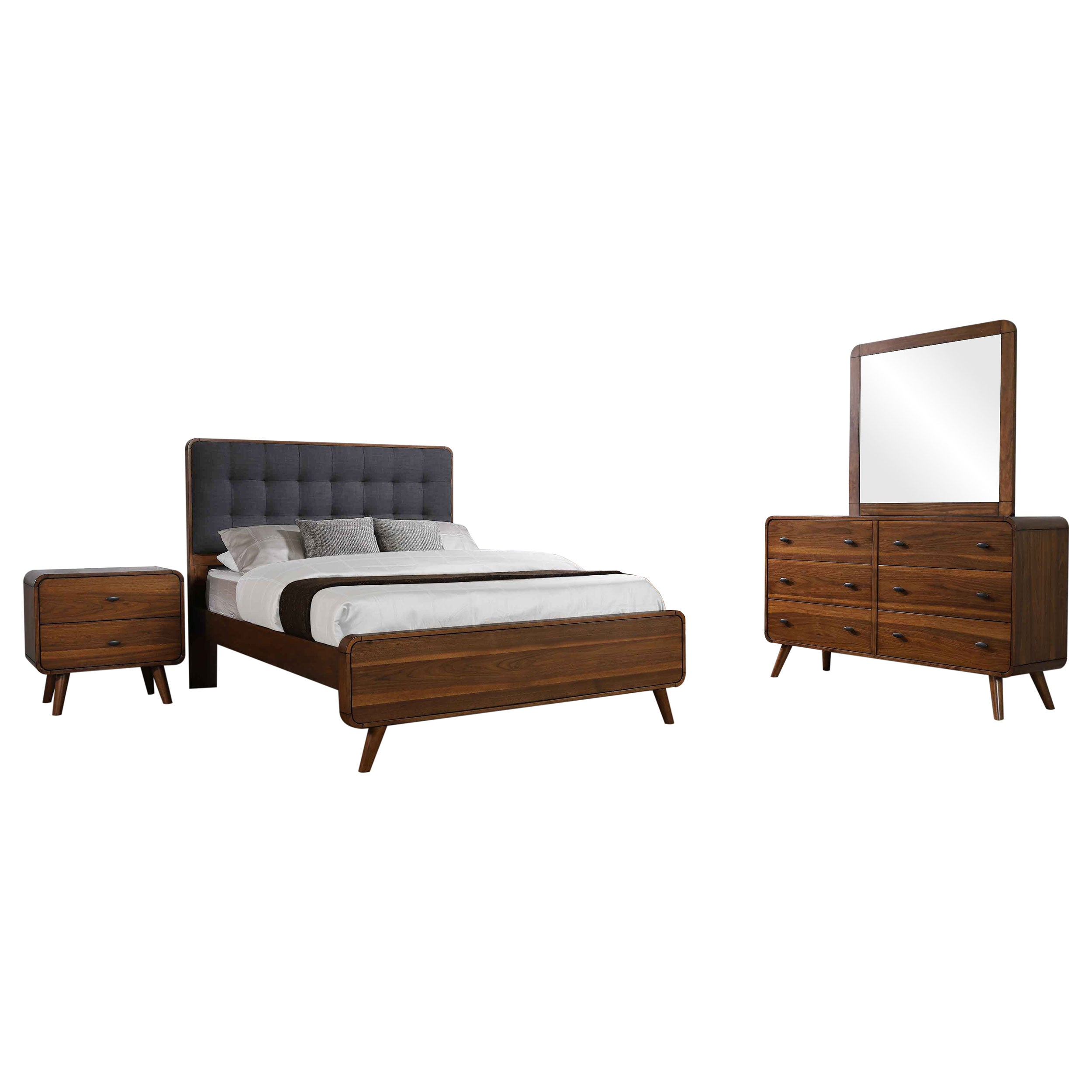Robyn  California King Bedroom Set Dark Walnut