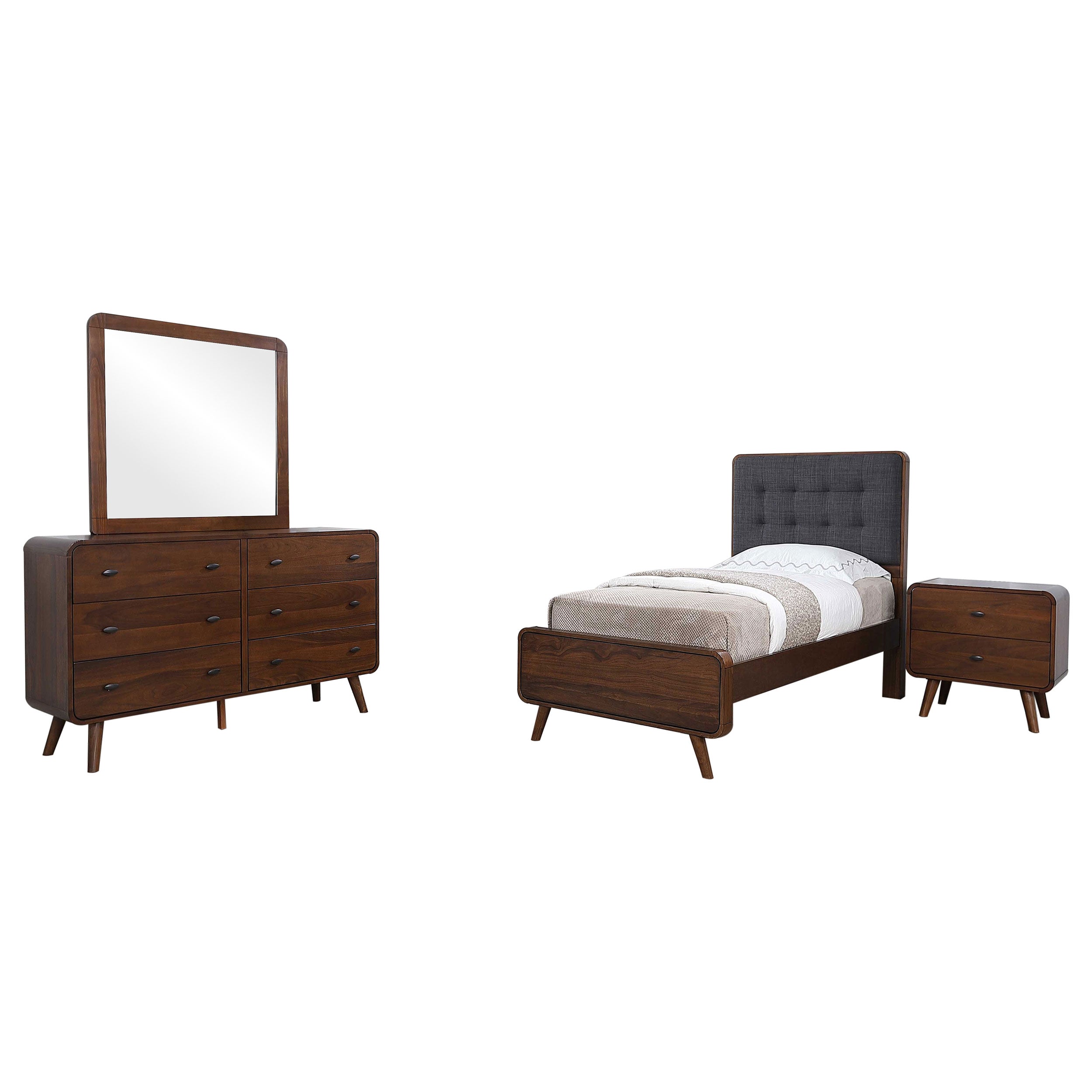 Robyn  California King Bedroom Set Dark Walnut