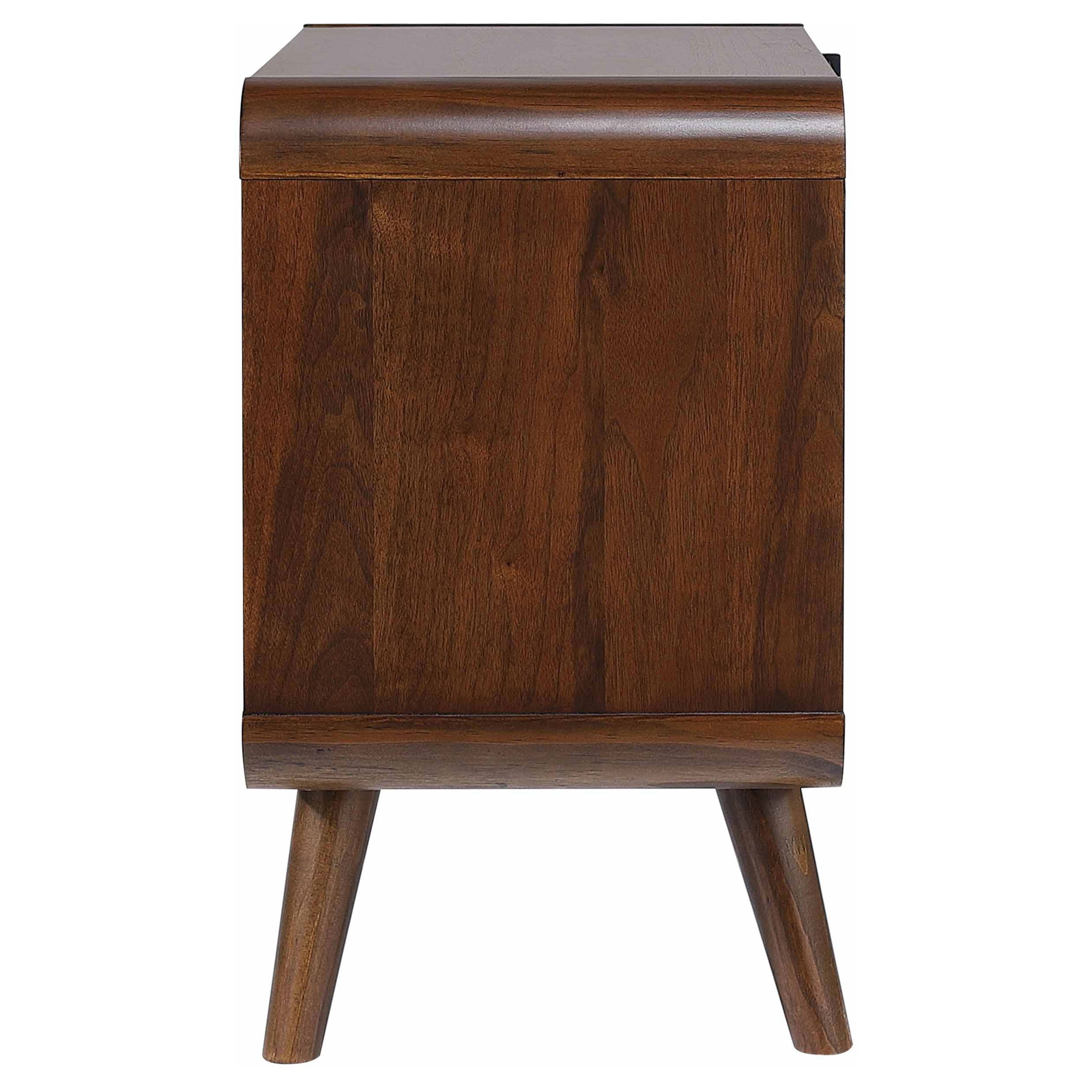 Robyn 2-drawer Nightstand Bedside Table Dark Walnut