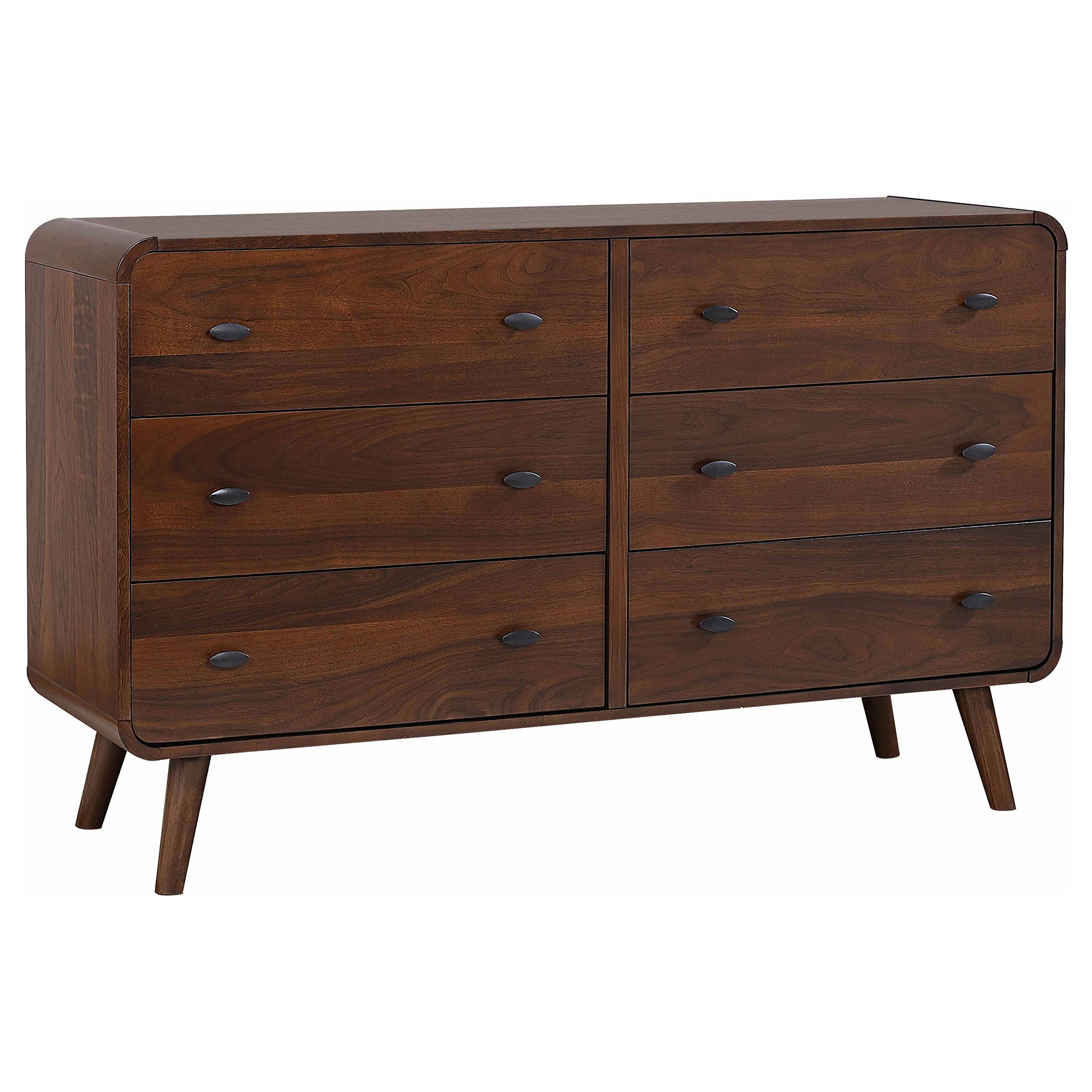Robyn 6-drawer Bedroom Dresser and Mirror Light Ash