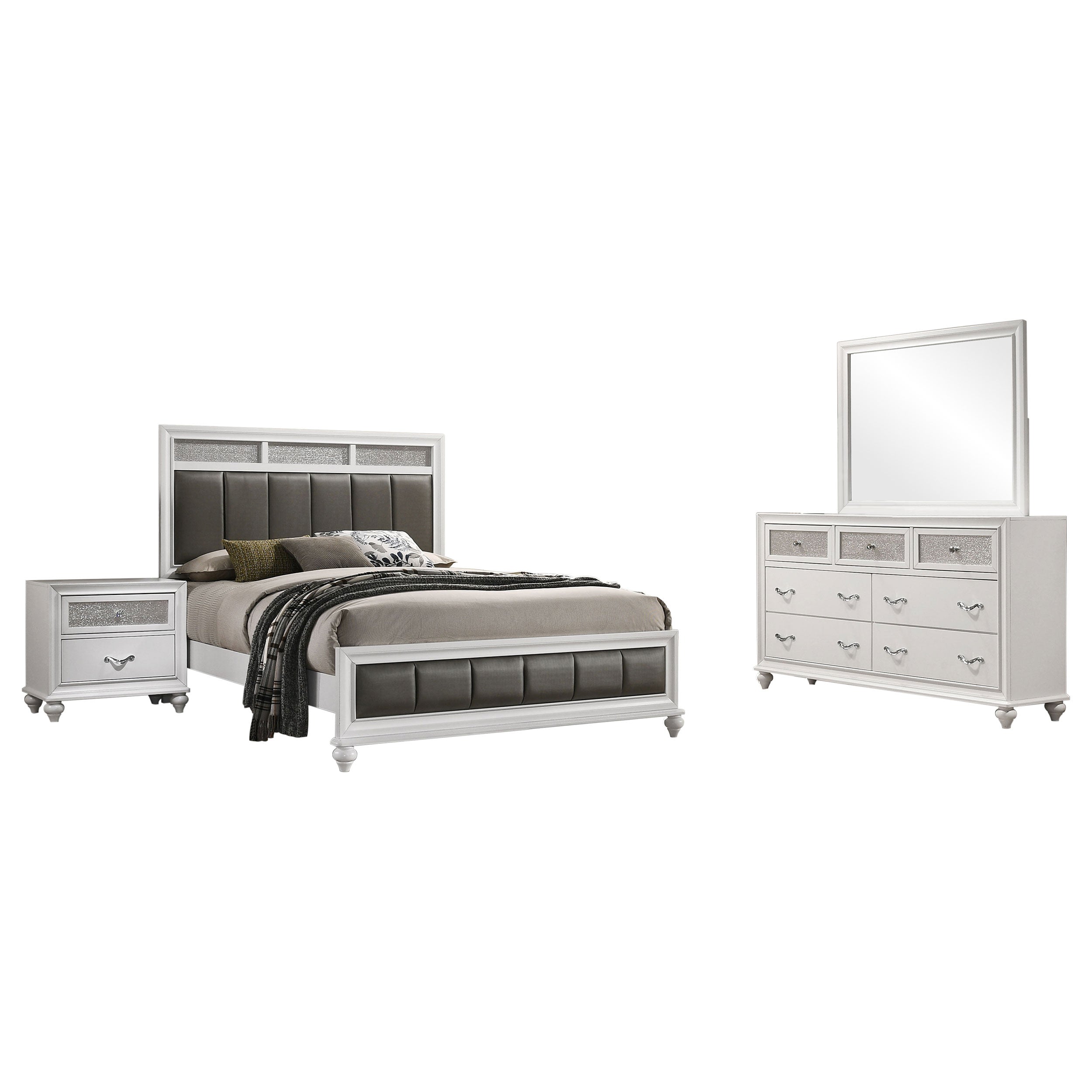 Barzini  California King Bedroom Set Black