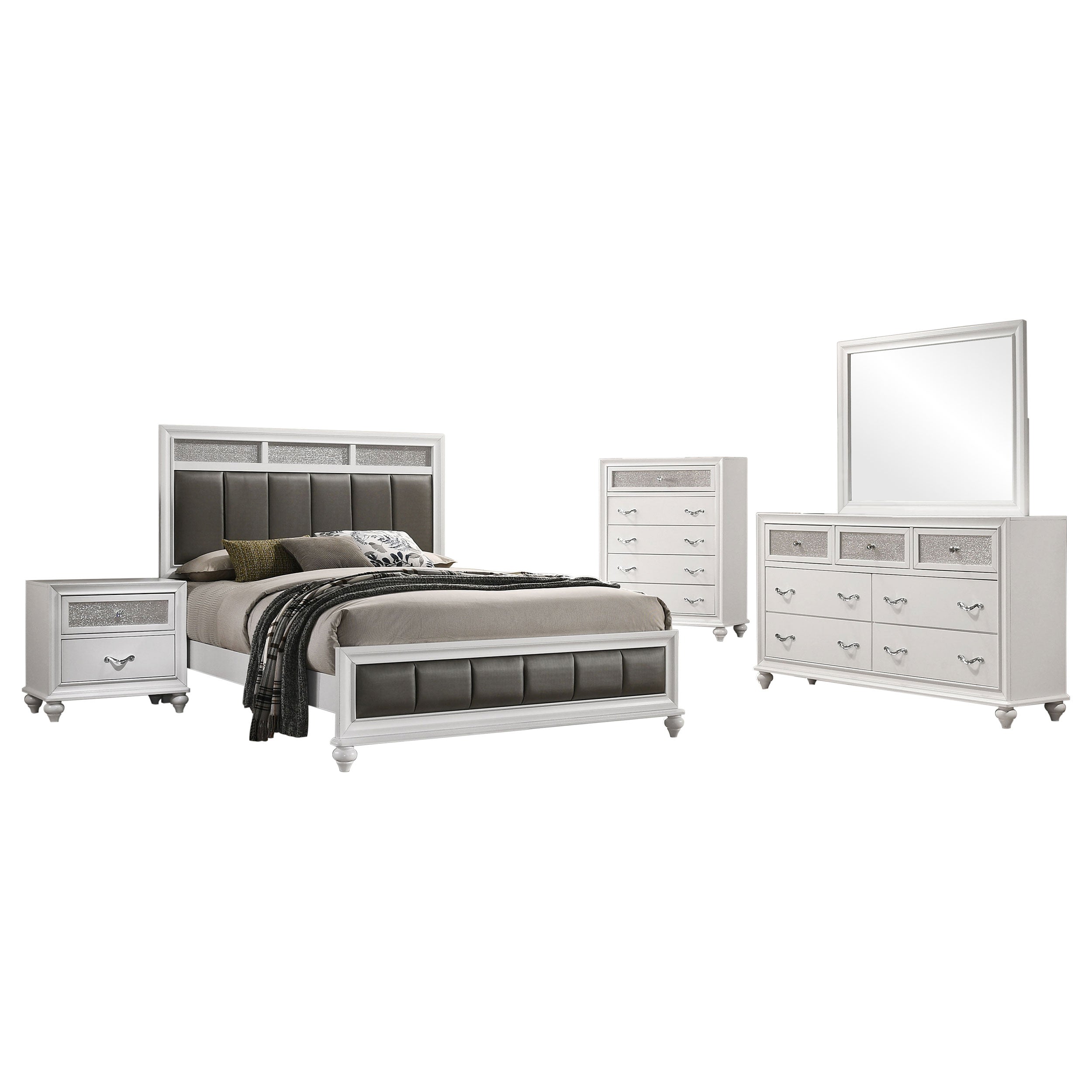 Barzini  California King Bedroom Set Black