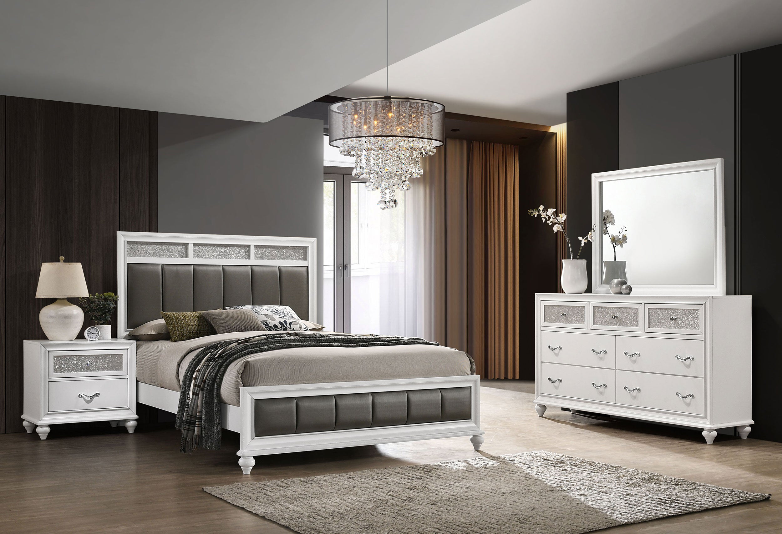 Barzini  California King Bedroom Set Black