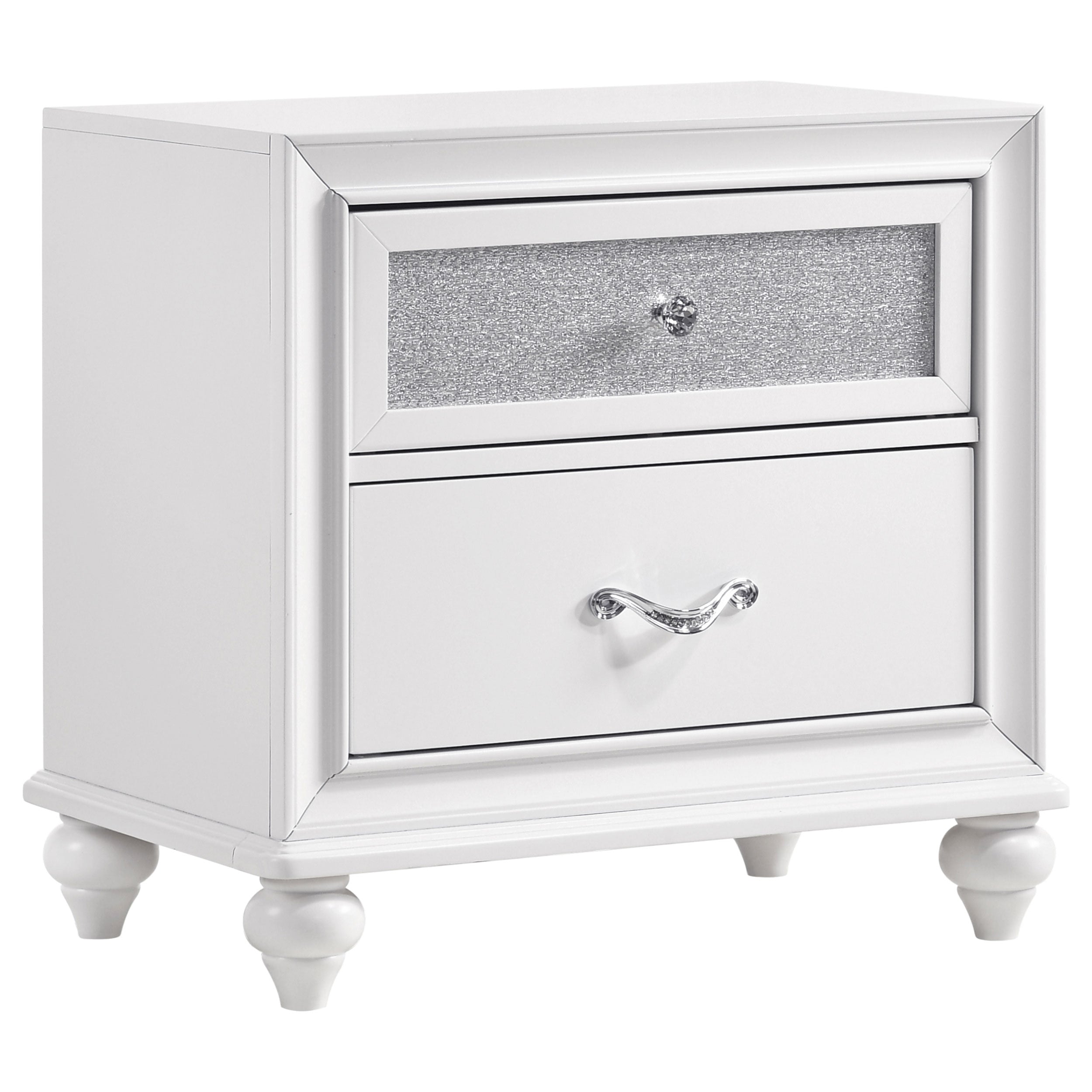 Barzini 2-drawer Nightstand Black