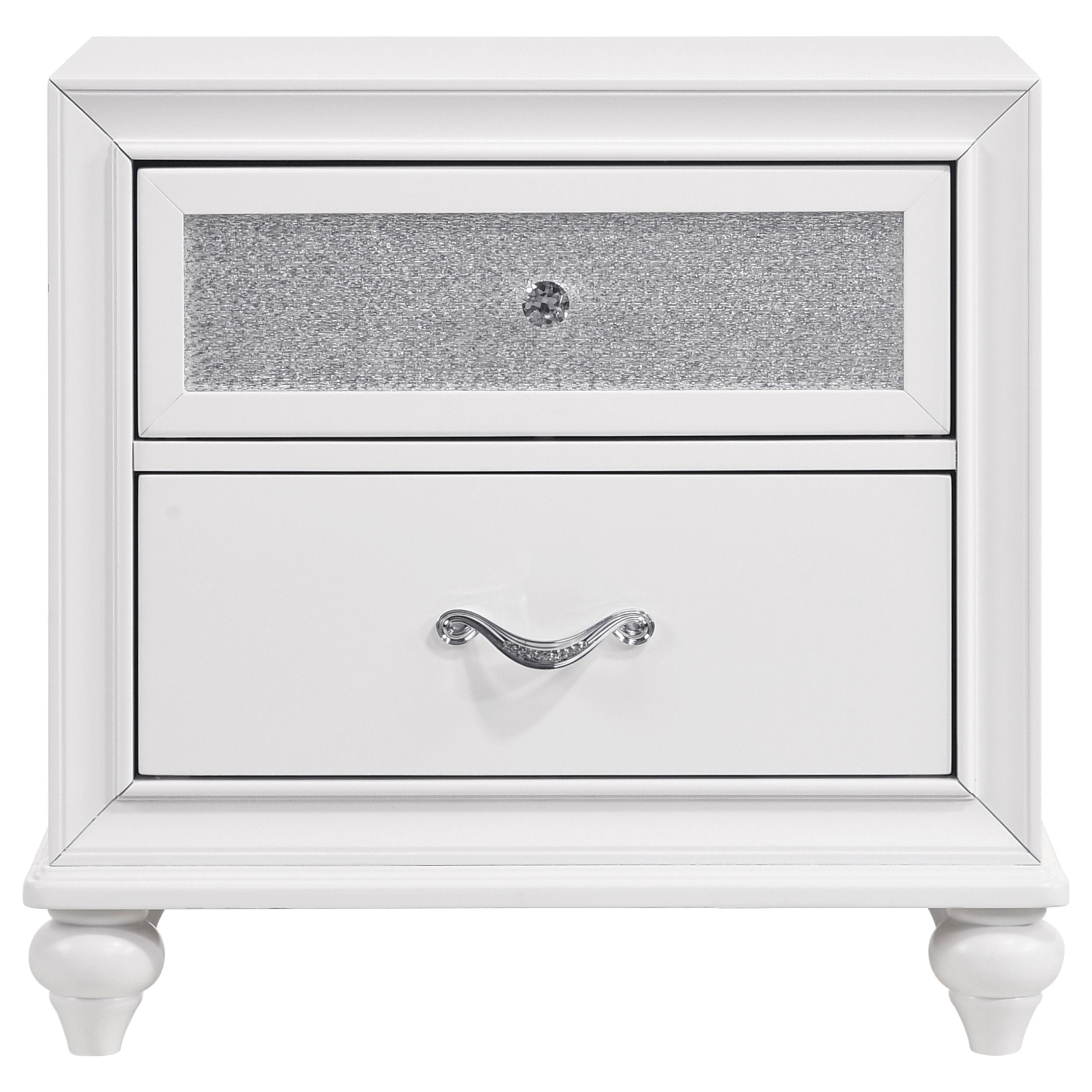 Barzini 2-drawer Nightstand Black