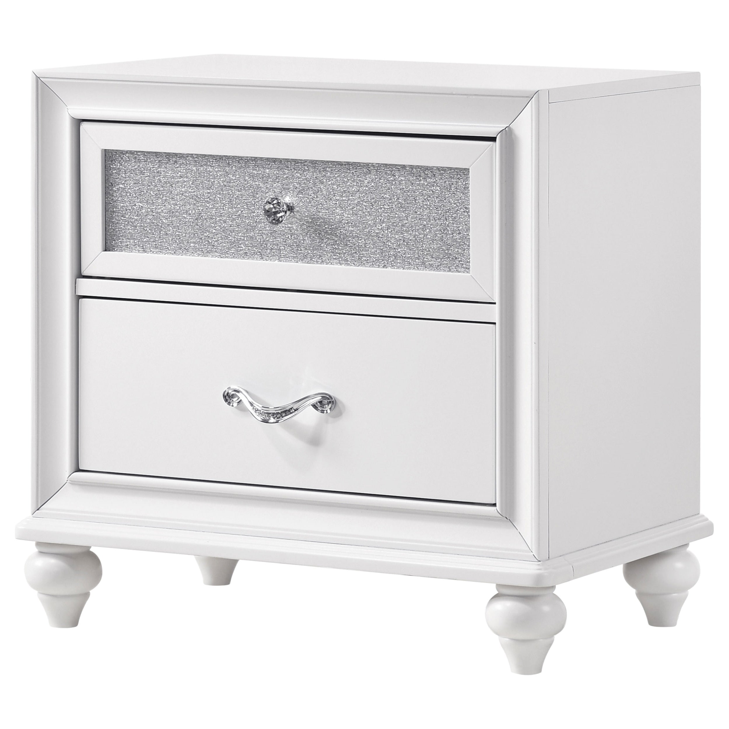 Barzini 2-drawer Nightstand Black