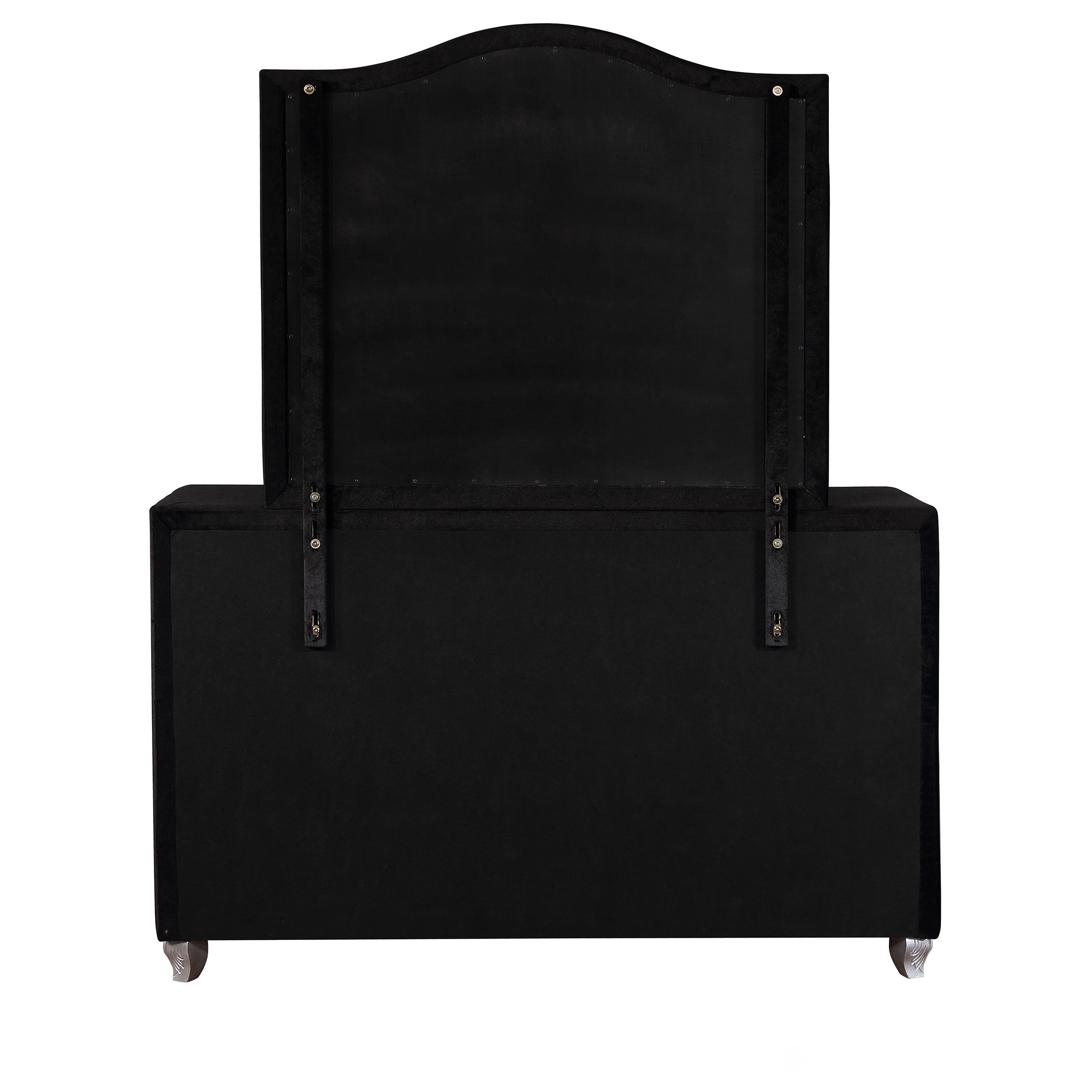 Deanna 7-drawer Upholstered Dresser Black
