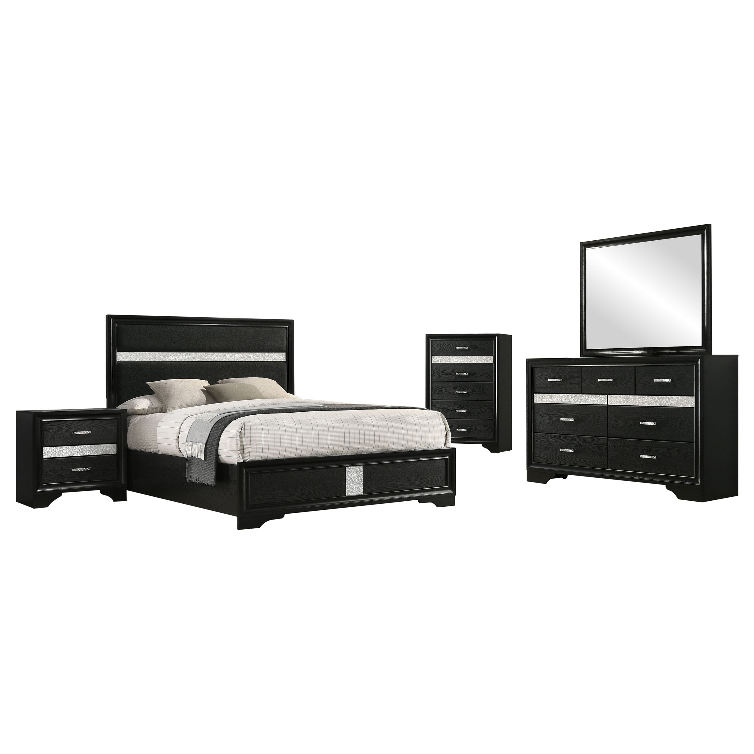 Miranda California King Bedroom Set Black